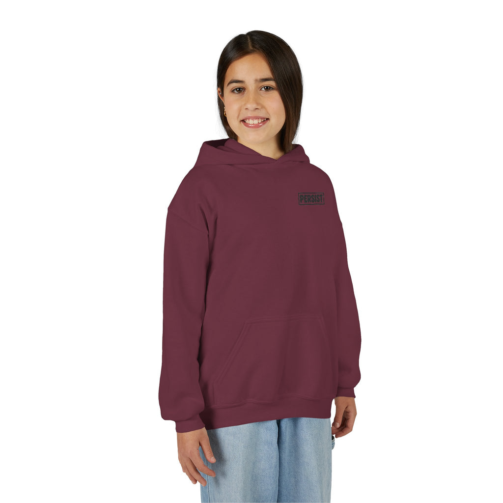 Youth Hoodie — 'PERSIST' Inspirational Kids Pullover