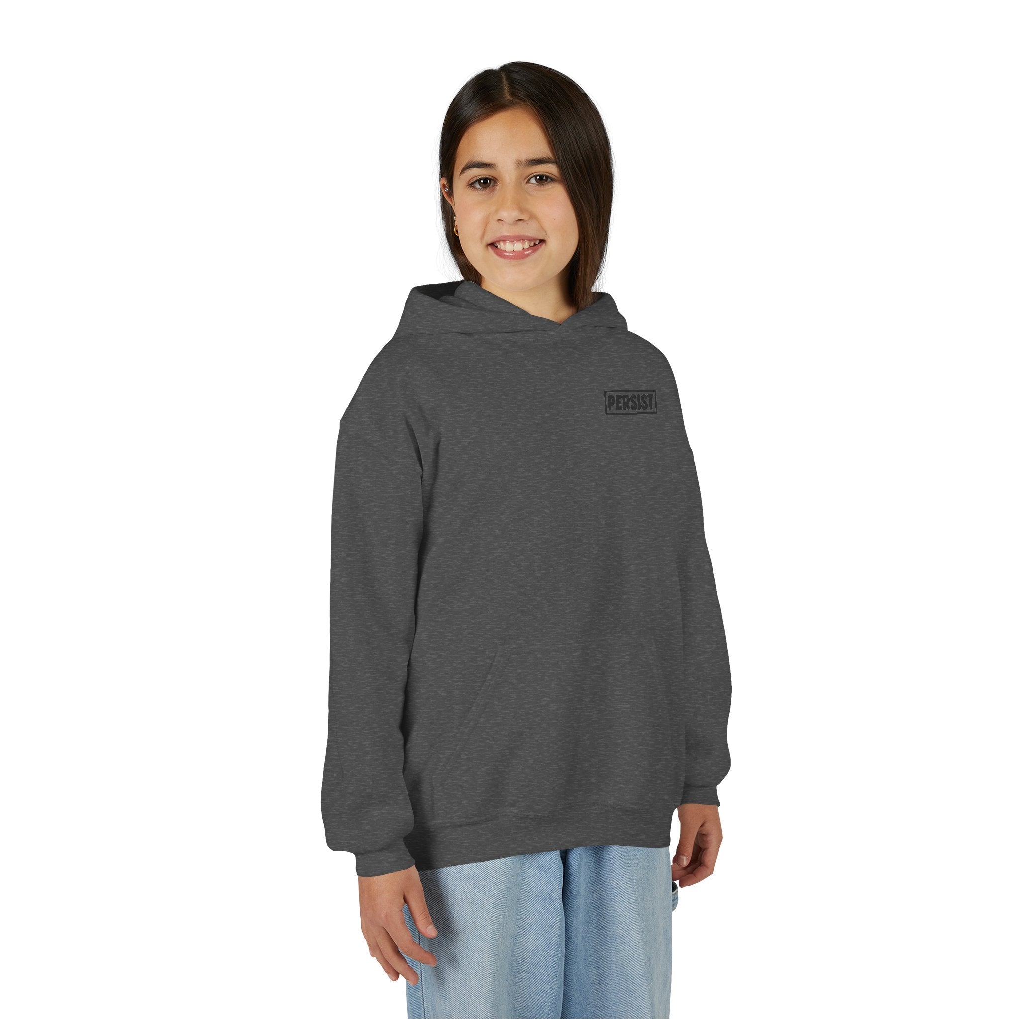 Youth Hoodie — 'PERSIST' Inspirational Kids Pullover
