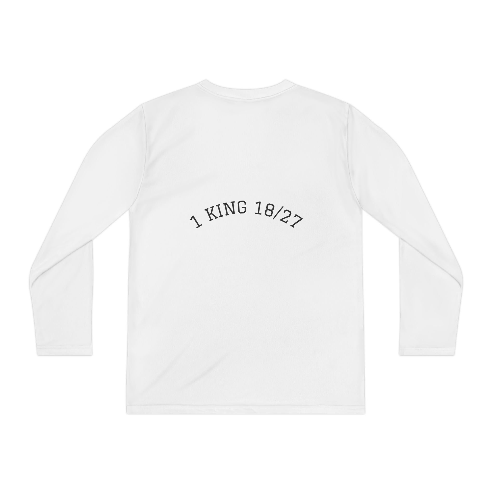 Youth Long Sleeve Tee — "Nothing to Fear" (1 Kings 18:27) — Kid-Designed Christian Tee