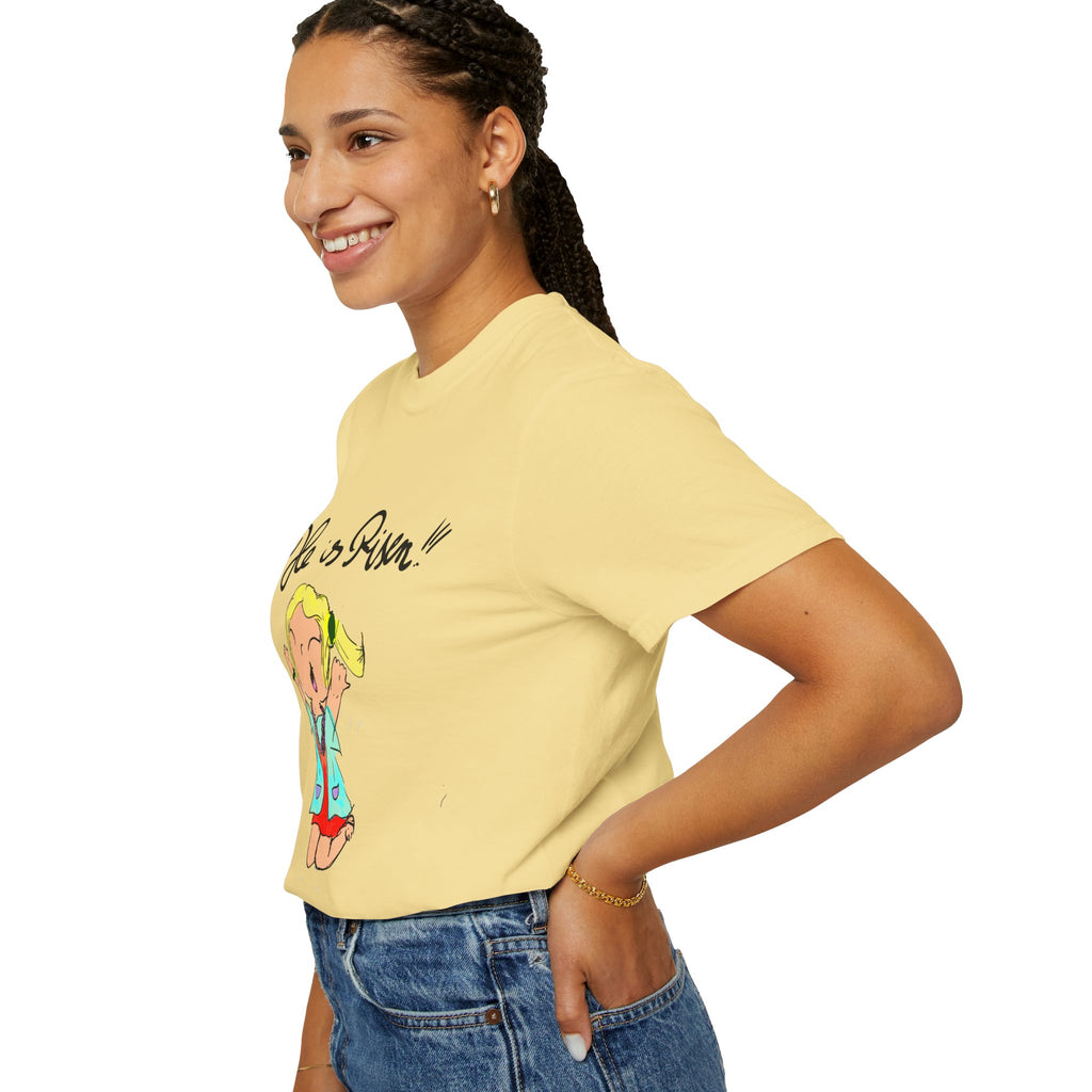 He Is Risen! Kids’ Hand-Drawn T-Shirt — Child Art Tee