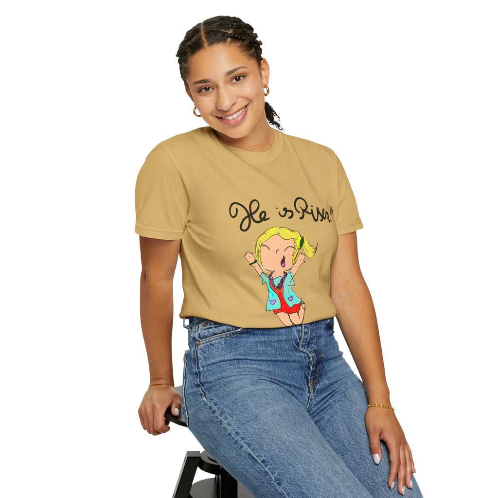 He Is Risen! Kids’ Hand-Drawn T-Shirt — Child Art Tee
