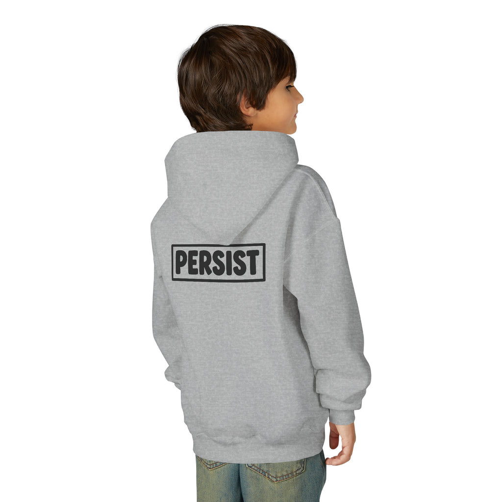 Youth Hoodie — 'PERSIST' Inspirational Kids Pullover