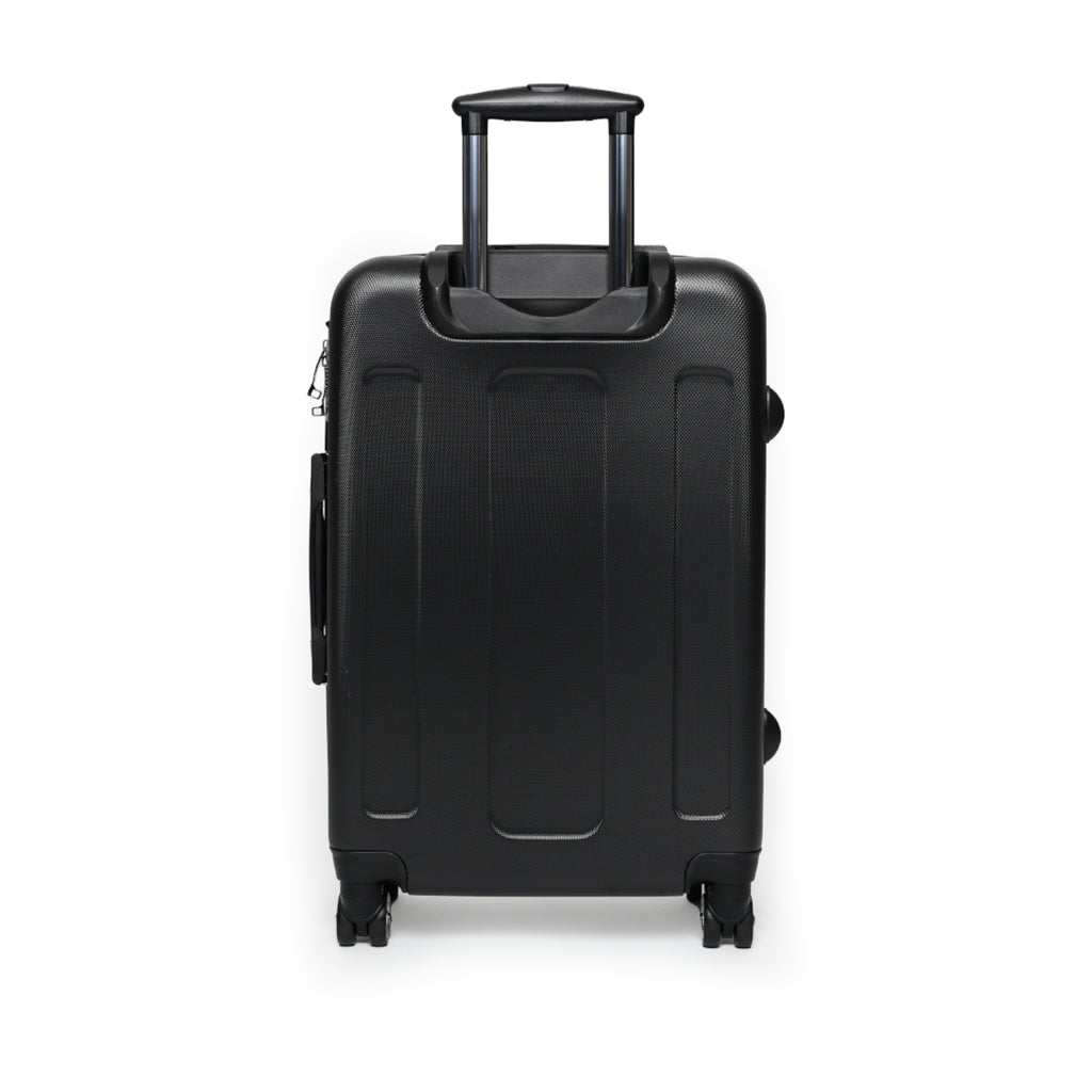 Pink Hollyhock Floral Suitcase – Soft Pastel Flower Carry-On Luggage