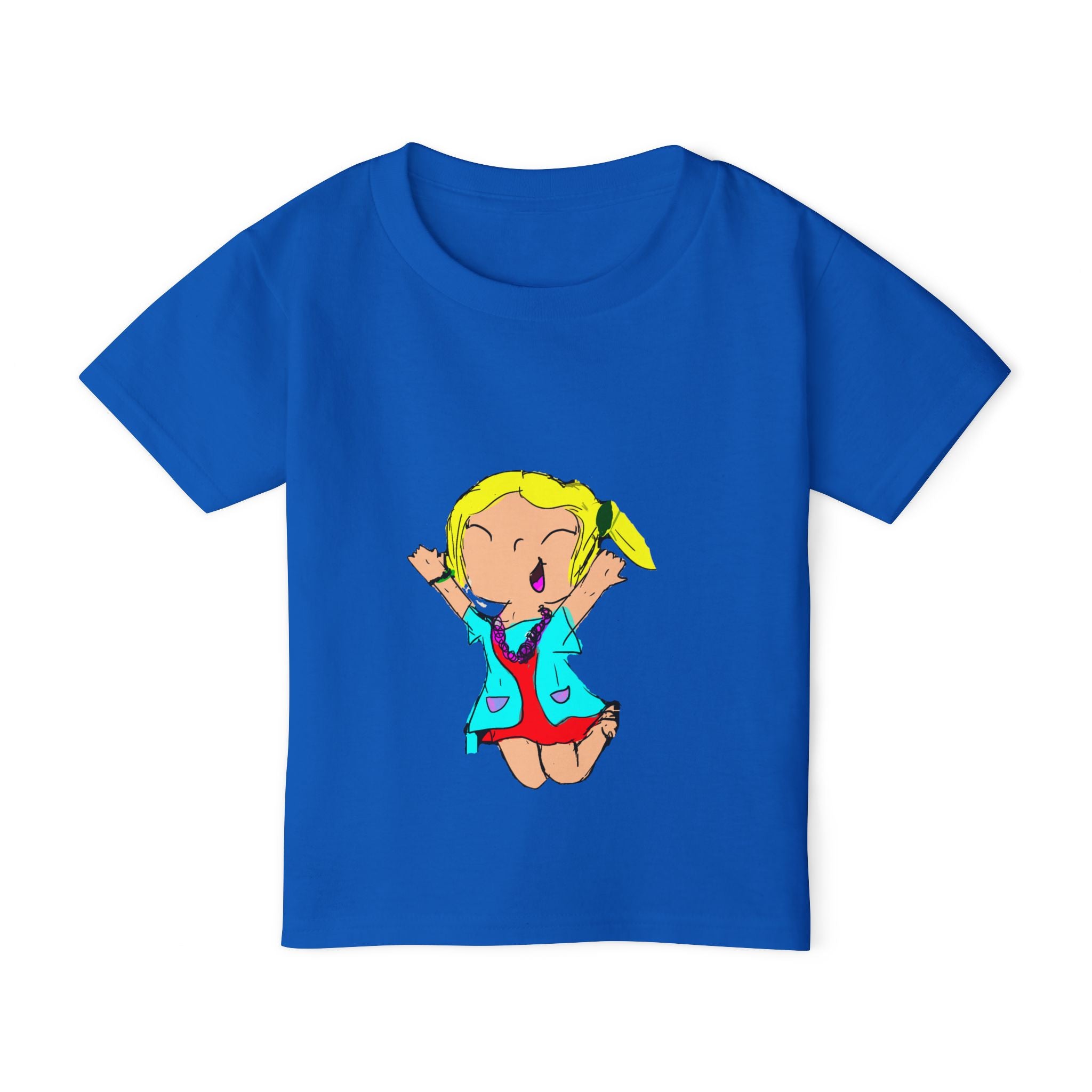 Happy Jumping Kid Toddler T-Shirt — Hand-Drawn Joyful Playtime Tee
