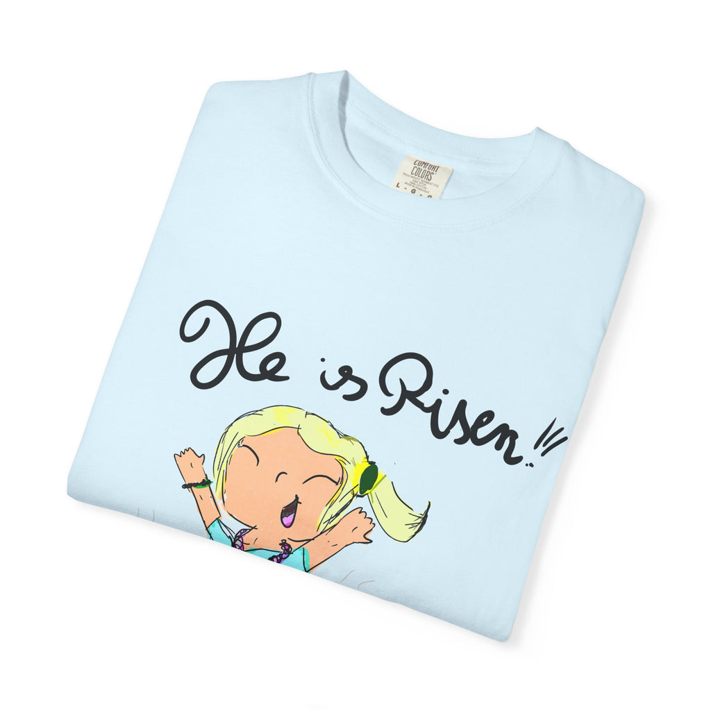 He Is Risen! Kids’ Hand-Drawn T-Shirt — Child Art Tee