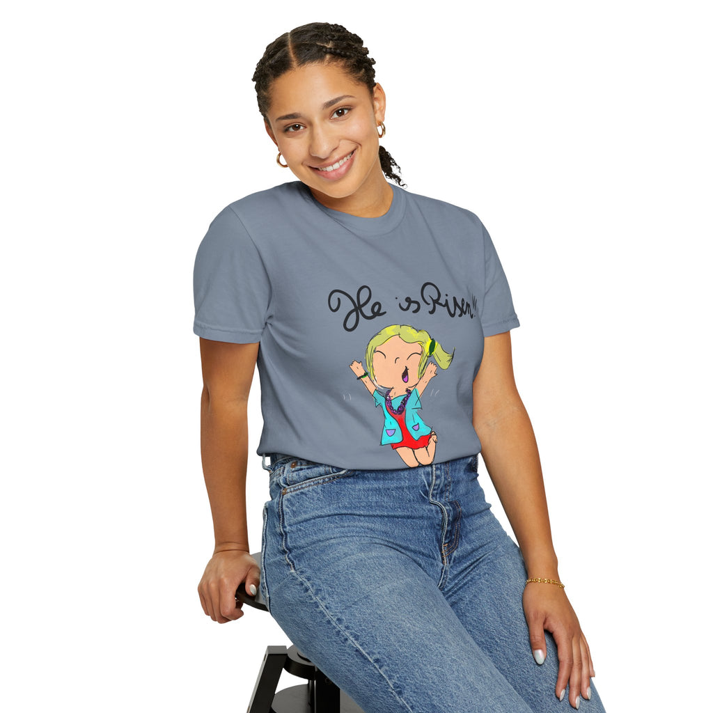 He Is Risen! Kids’ Hand-Drawn T-Shirt — Child Art Tee