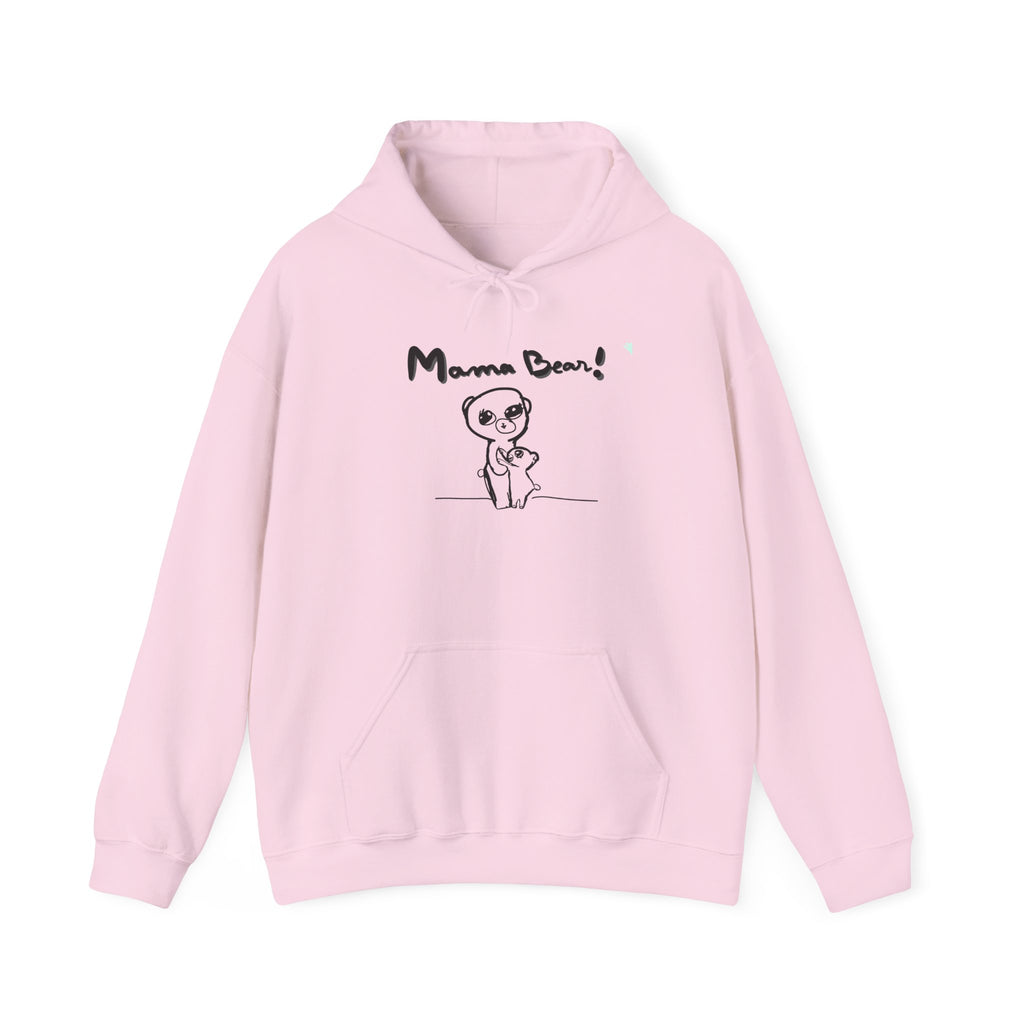 Mama Bear Hoodie — Cute Hand-Drawn Bear "Mama Bear" Graphic Pullover