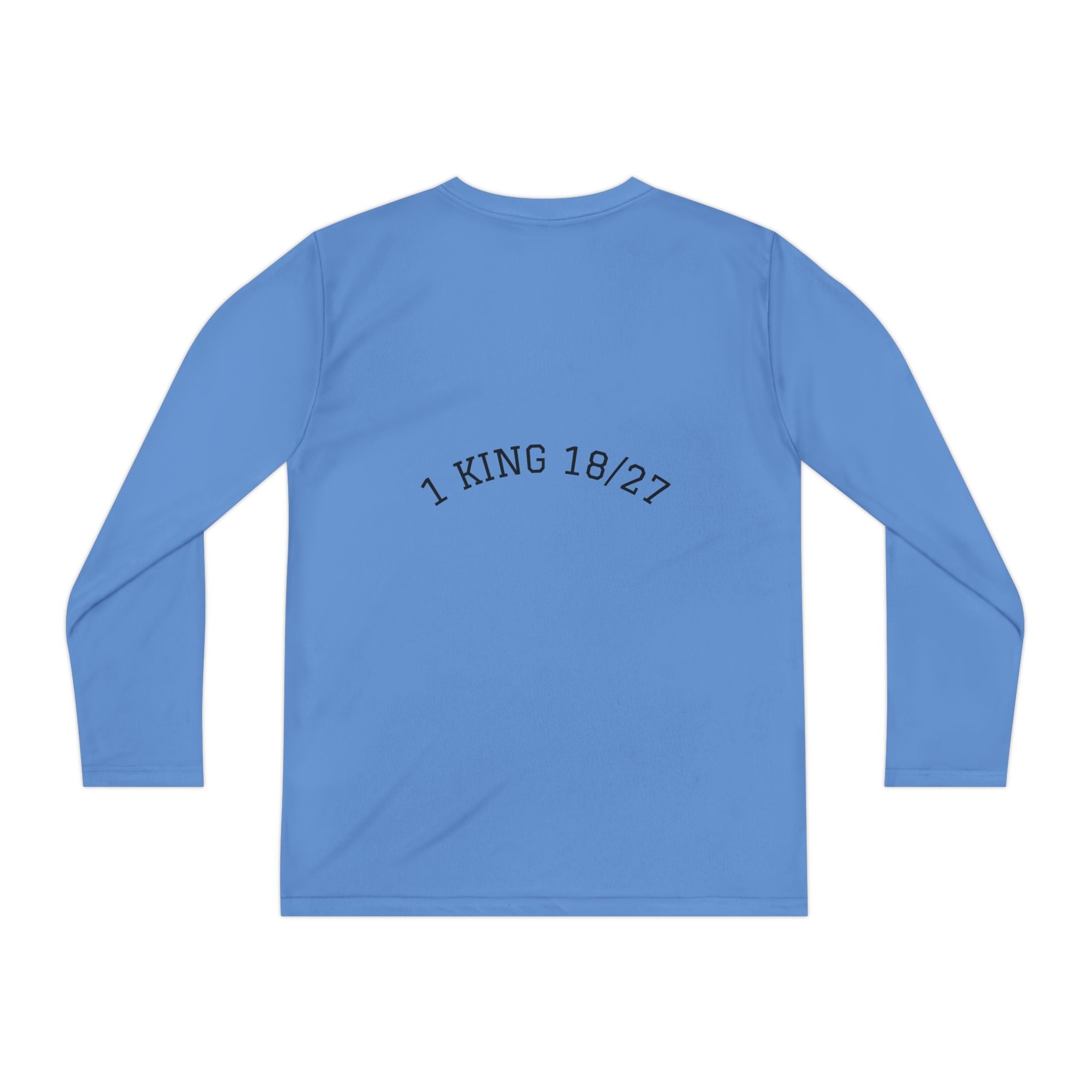 Youth Long Sleeve Tee — "Nothing to Fear" (1 Kings 18:27) — Kid-Designed Christian Tee
