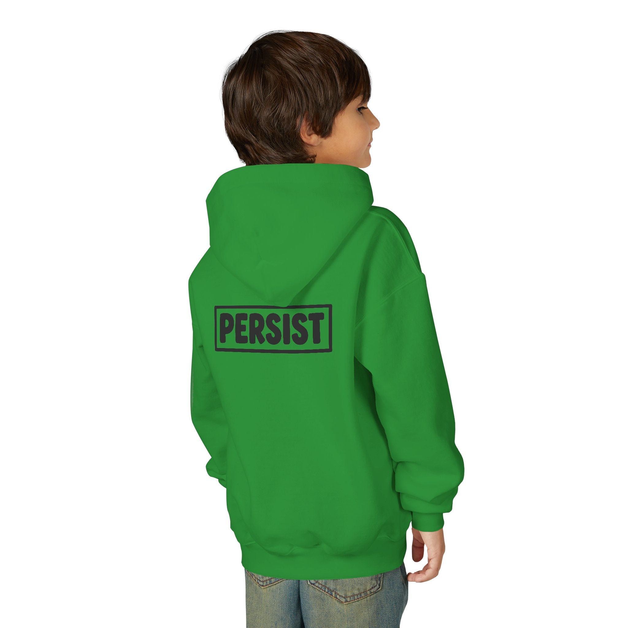 Youth Hoodie — 'PERSIST' Inspirational Kids Pullover