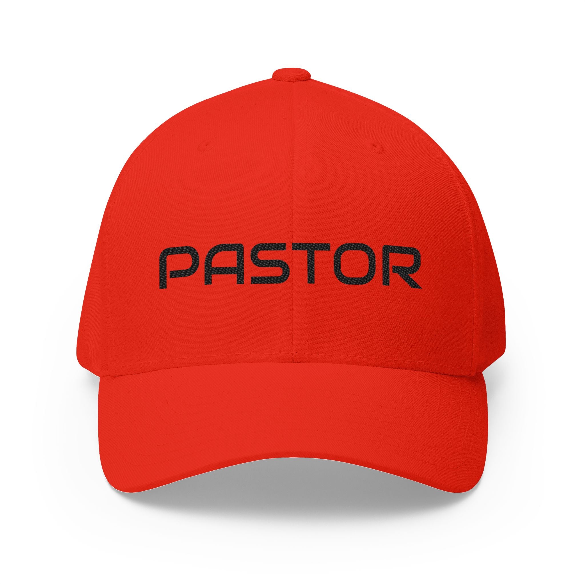 Pastor Embroidered Cap — Structured Closed-Back Church Hat for Church Camp & Gatherings