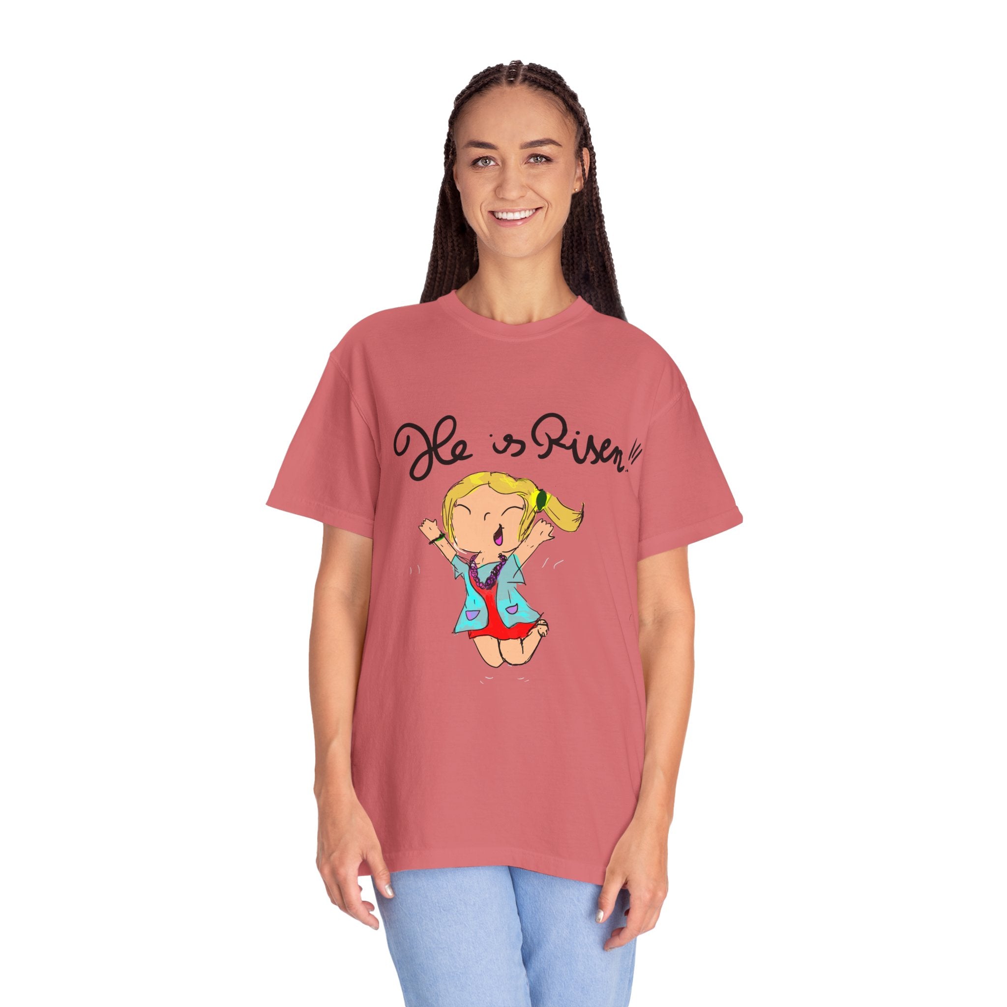 He Is Risen! Kids’ Hand-Drawn T-Shirt — Child Art Tee