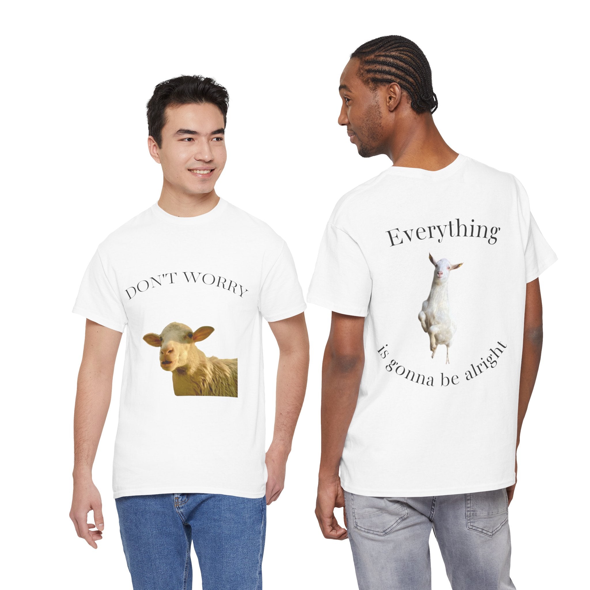 Don’t Worry Sheep Tee — "Everything is Gonna Be Alright" Relaxing Farm Animal T-Shirt
