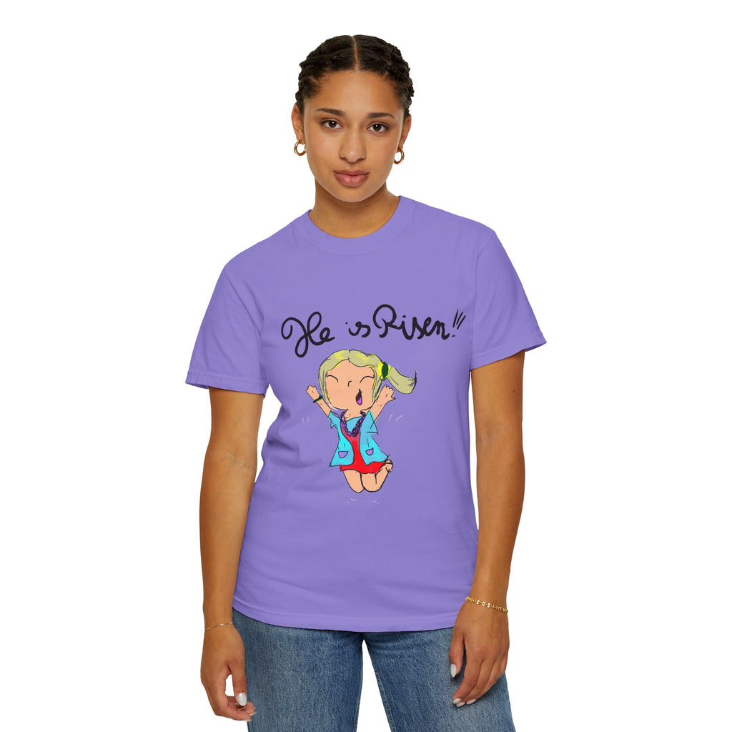 Kids' Hand-Drawn Easter T-Shirt — He Is Risen | P.O.P
