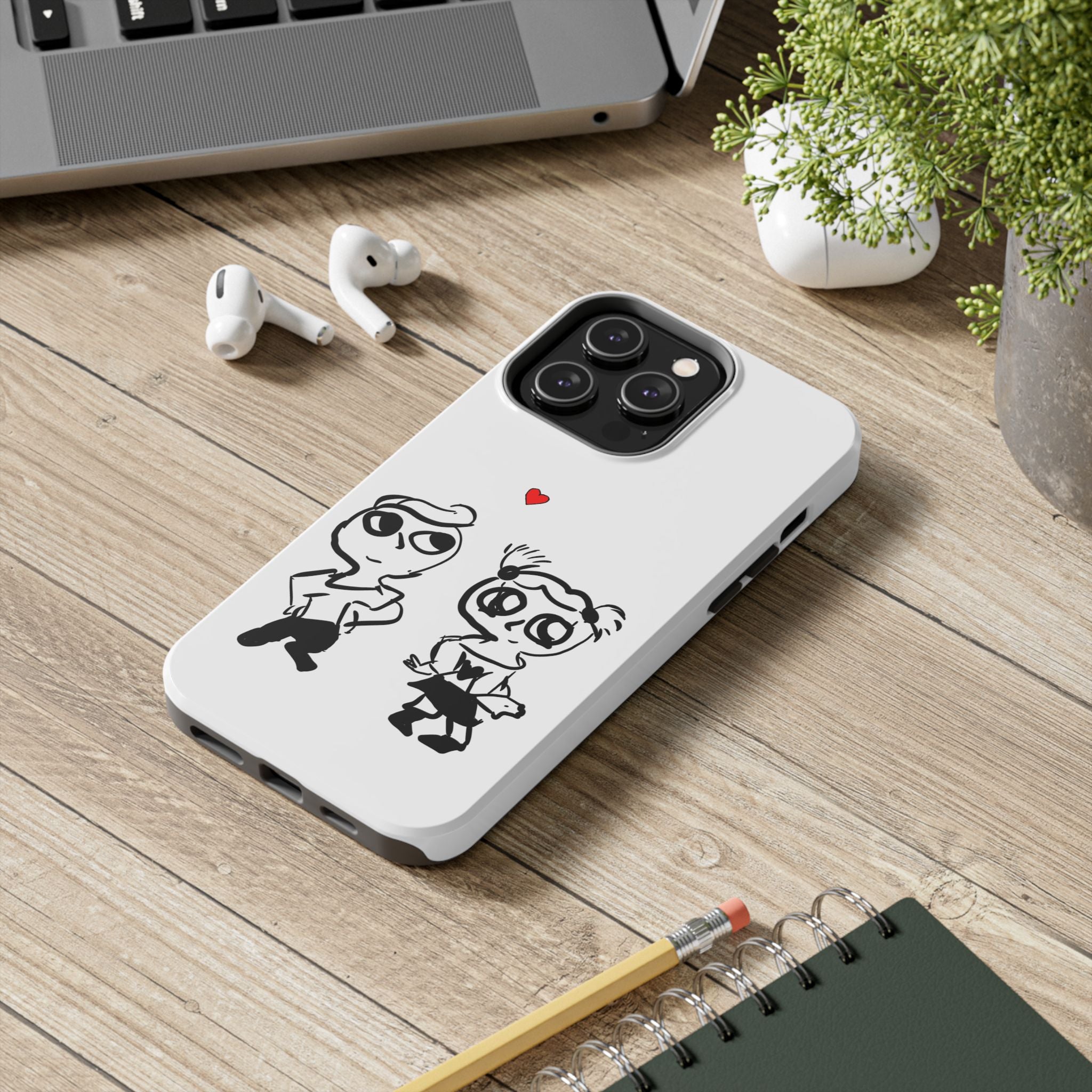 Cute Romantic Hand-Drawn Phone Case — 'Tough Phone Cases'