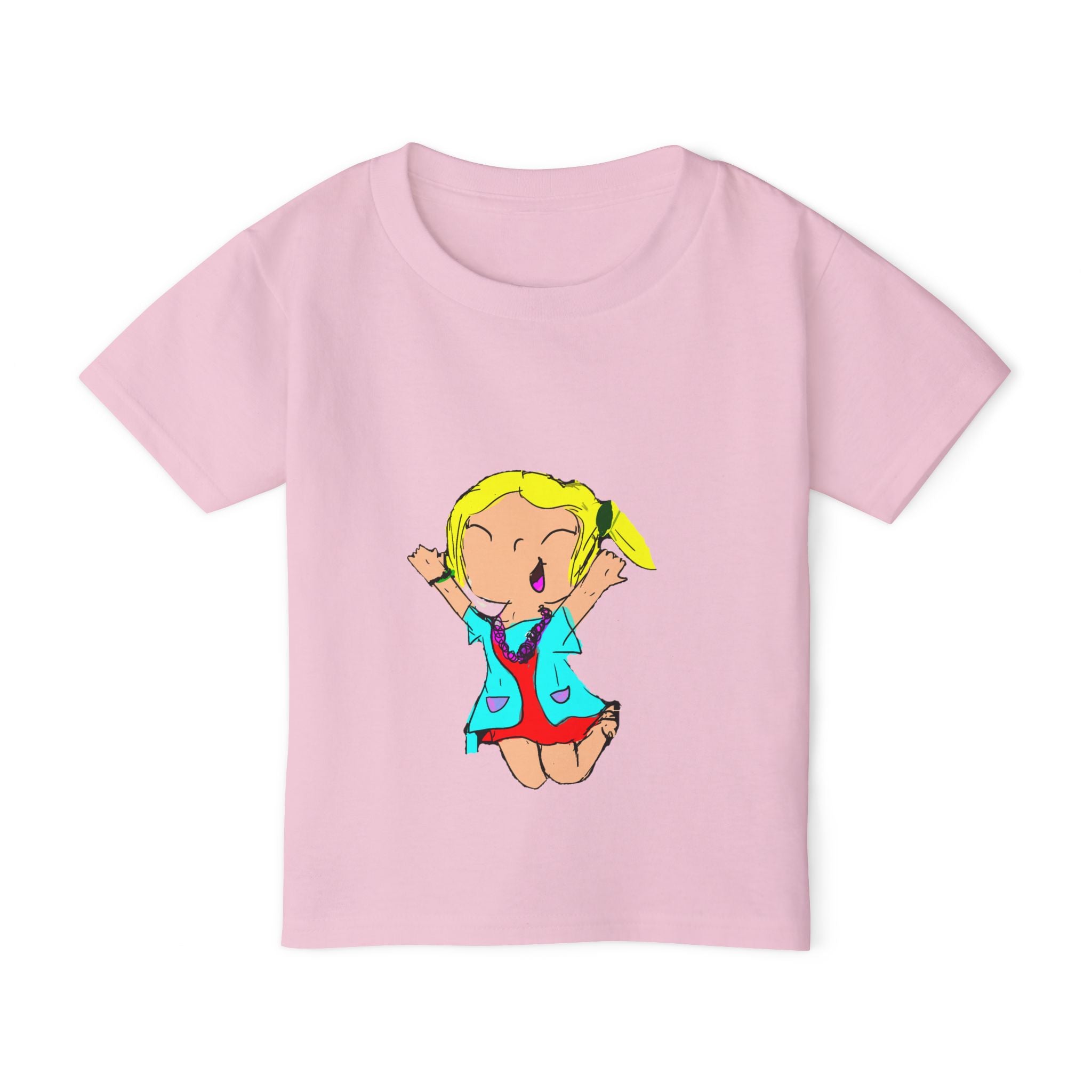 Happy Jumping Kid Toddler T-Shirt — Hand-Drawn Joyful Playtime Tee