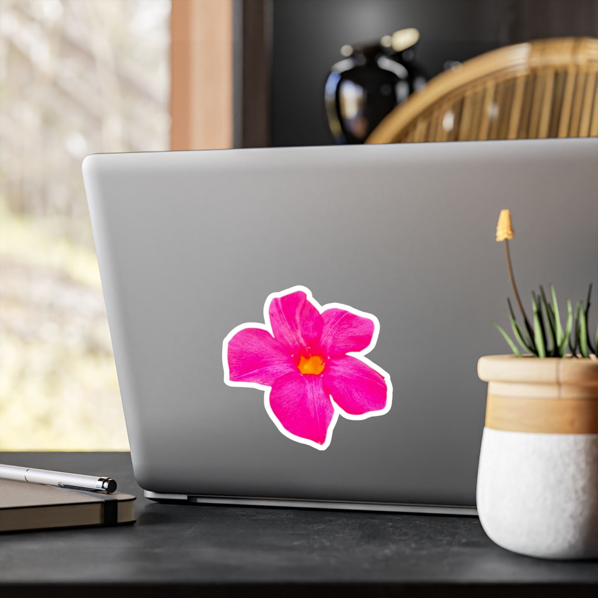 Pink Watercolor Flower Vinyl Decal