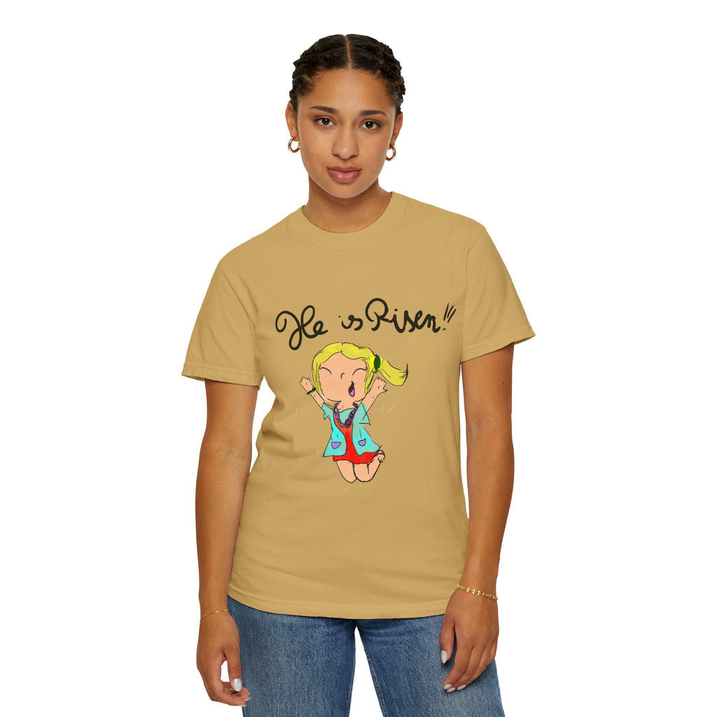 Kids' Hand-Drawn Easter T-Shirt — He Is Risen | P.O.P