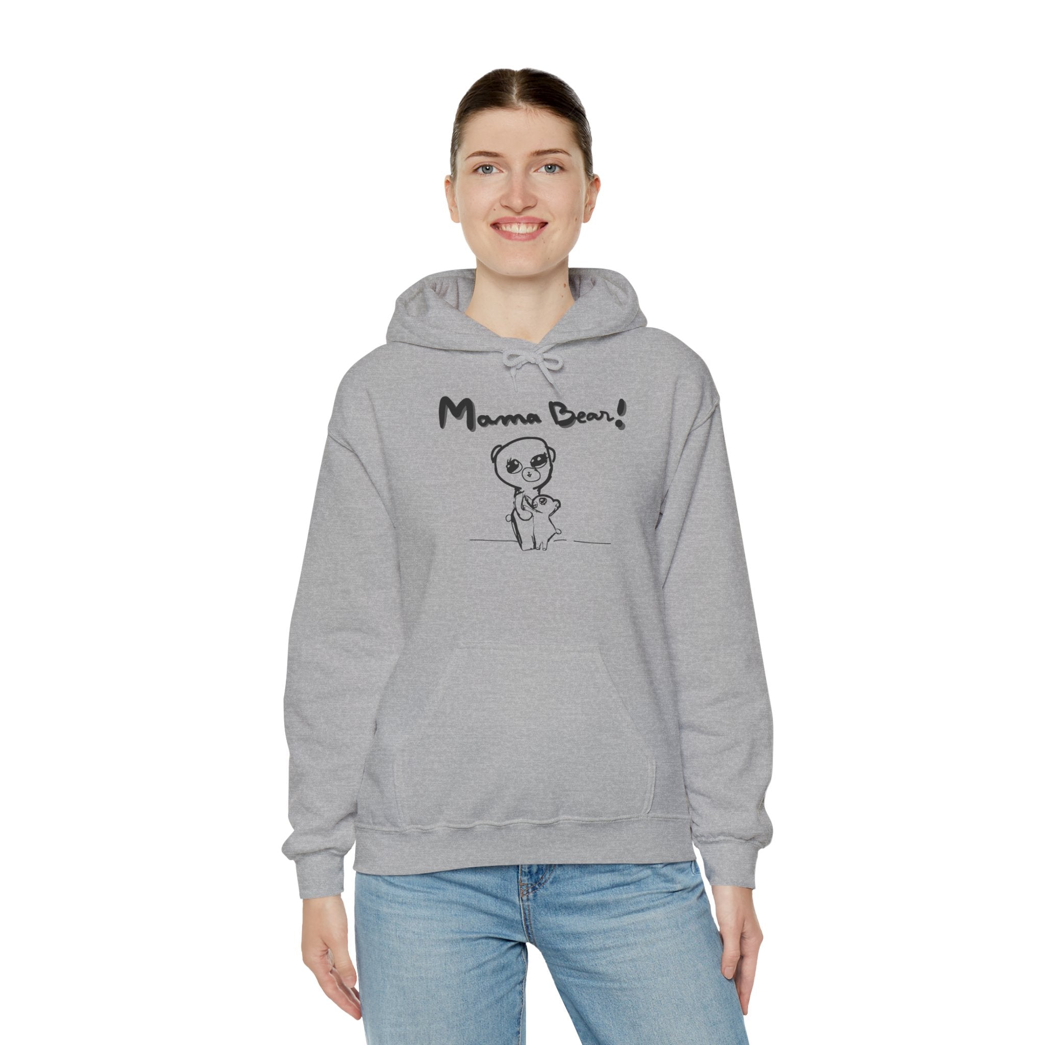 Hand-Drawn Kid Artwork Mom & Child Hoodie — Handmade Love Illustration