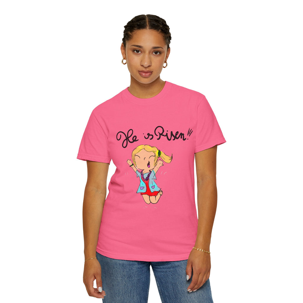 He Is Risen! Kids’ Hand-Drawn T-Shirt — Child Art Tee