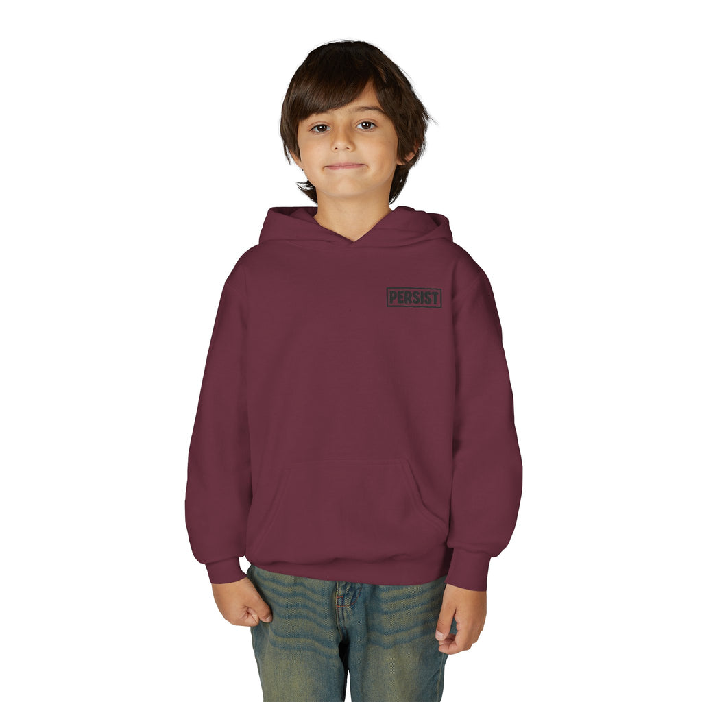 Youth Hoodie — 'PERSIST' Inspirational Kids Pullover