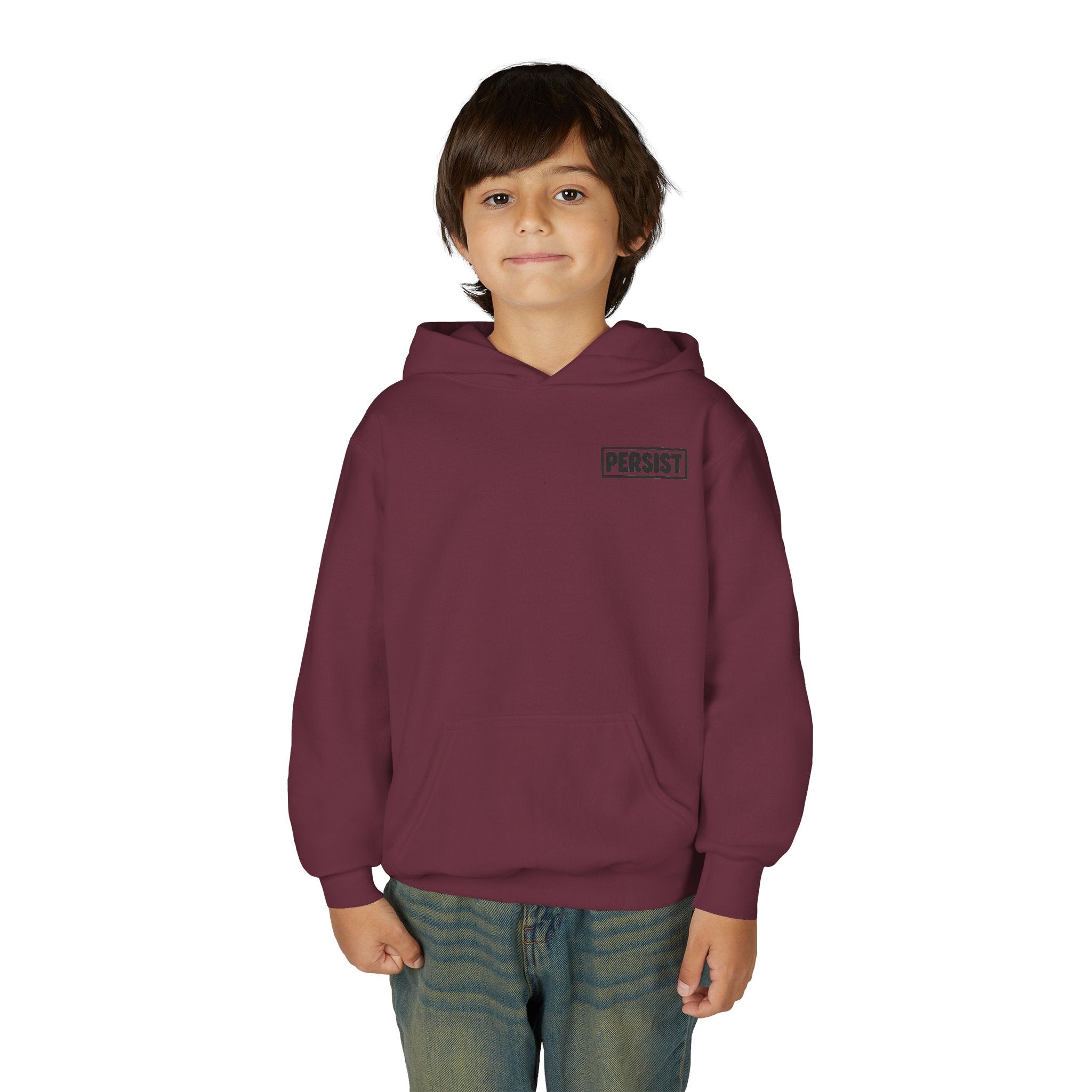 Youth Hoodie — 'PERSIST' Inspirational Kids Pullover