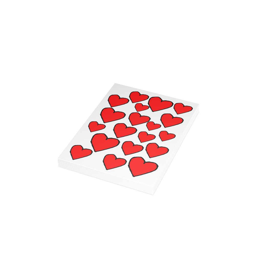 Love Hearts Postcard Bundle — 'Lots of hearts lots of love' (Envelopes Included)