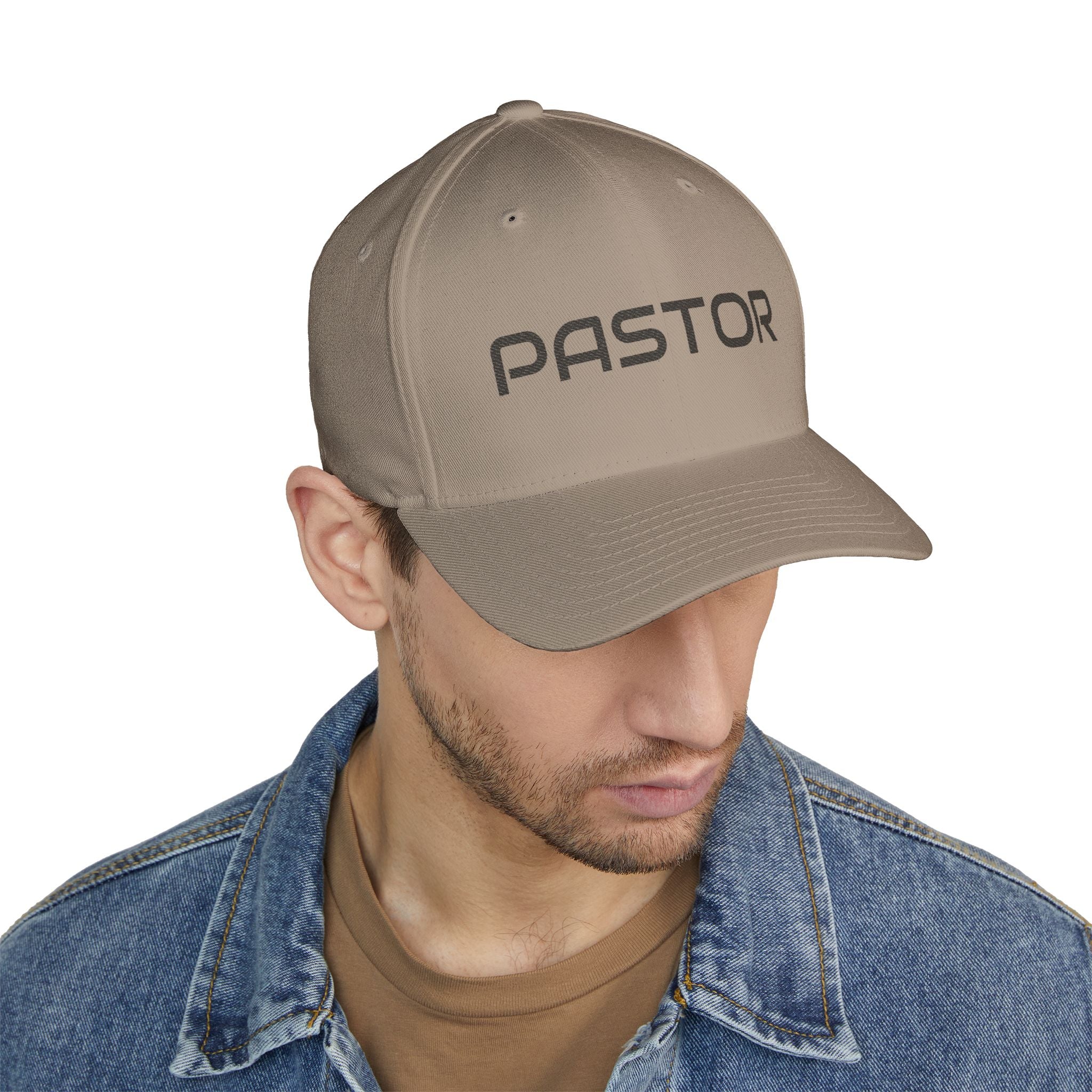 Pastor Embroidered Cap — Structured Closed-Back Church Hat for Church Camp & Gatherings