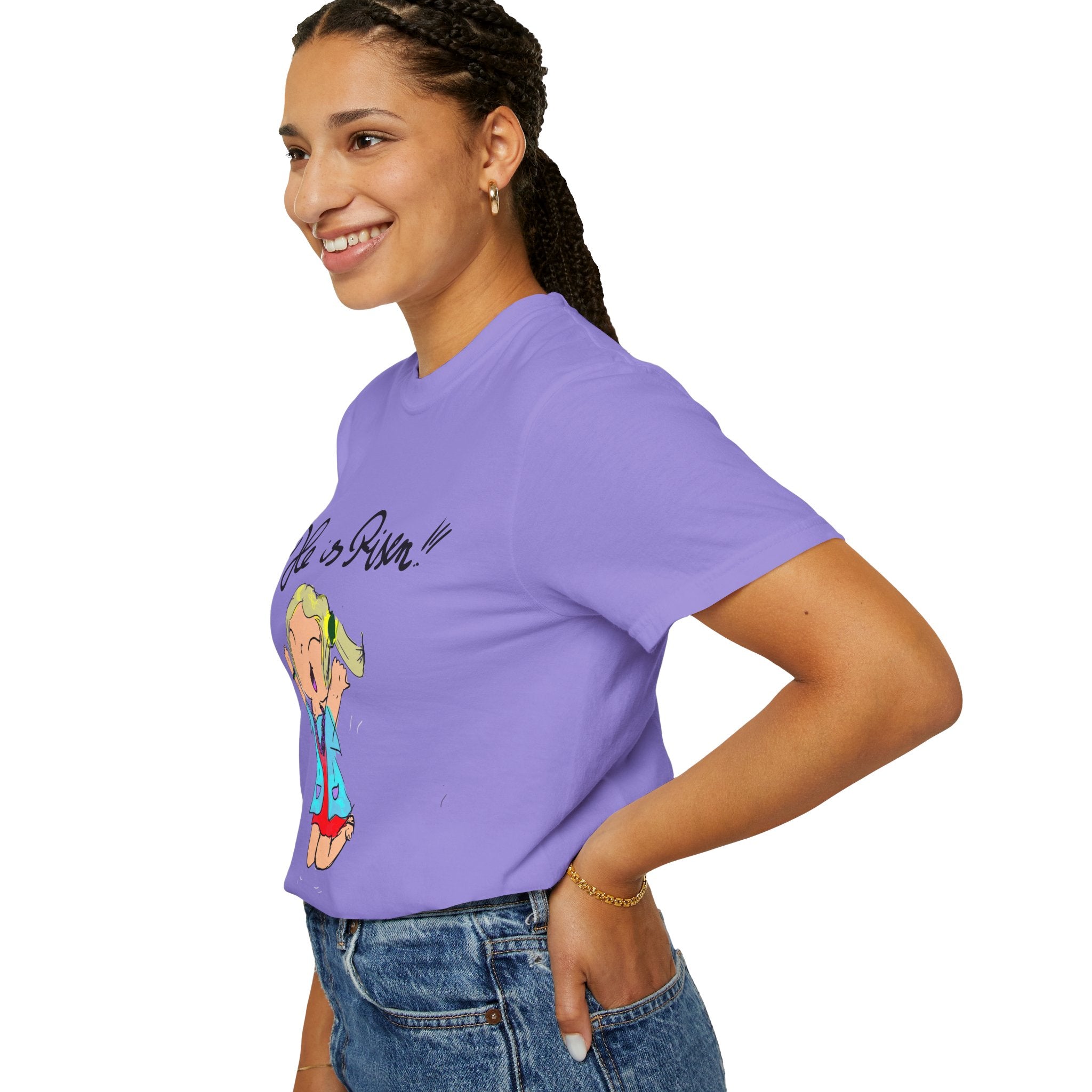 He Is Risen! Kids’ Hand-Drawn T-Shirt — Child Art Tee