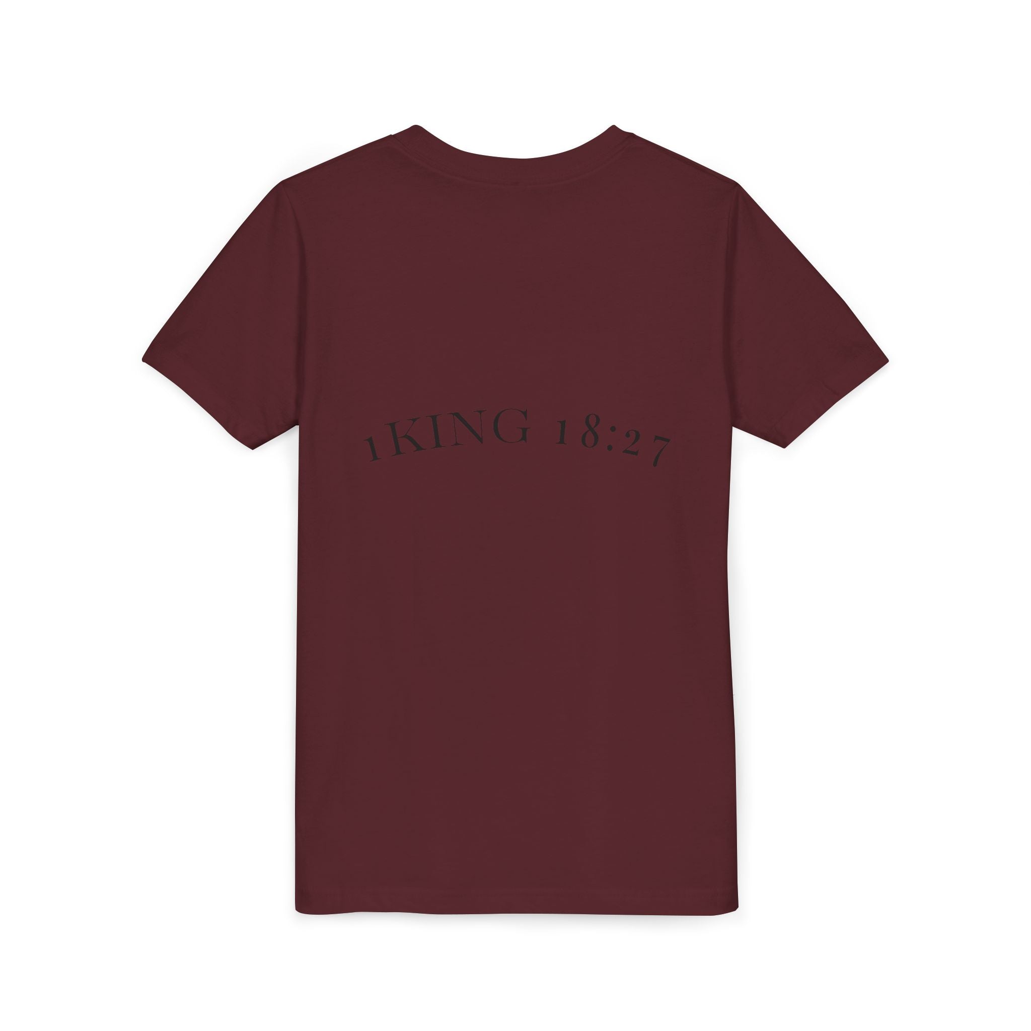 Youth T-Shirt — 1 Kings 18:27 “Don’t Fear Our God Is Strong” (Designed by 12-Year-Old)