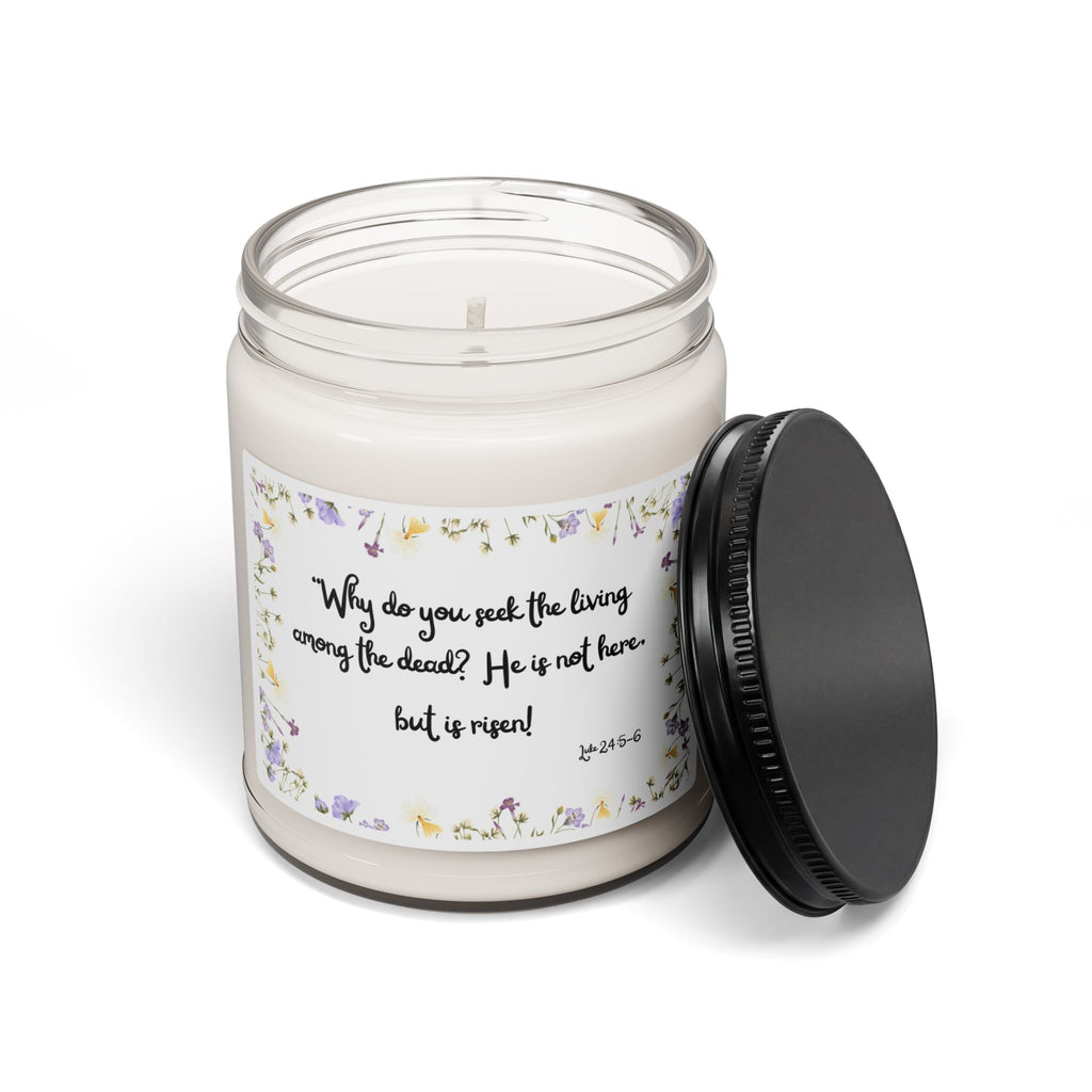Easter Christian Scented Soy Candle — 9oz | Gift for Family & Church "He is Risen"