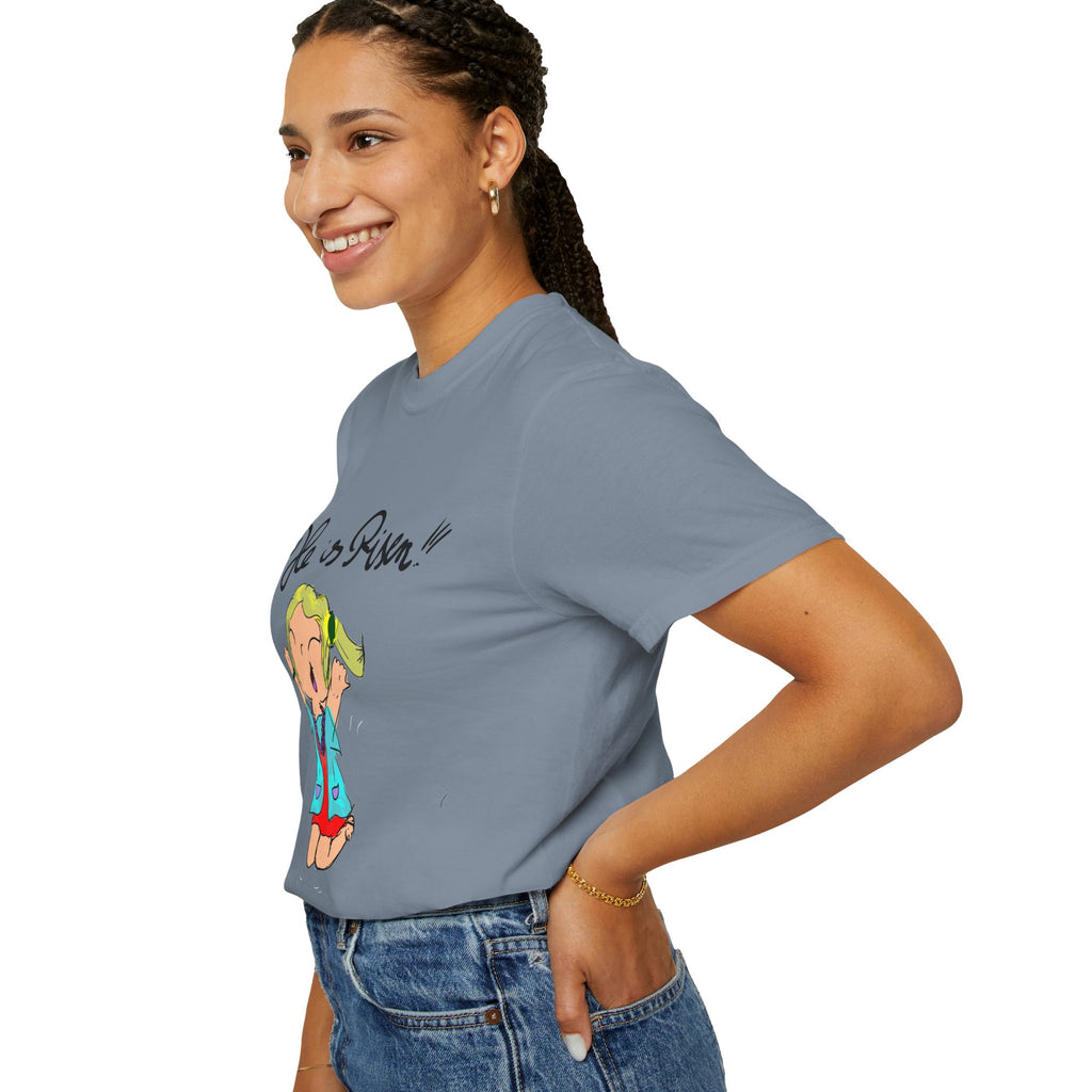 He Is Risen! Kids’ Hand-Drawn T-Shirt — Child Art Tee