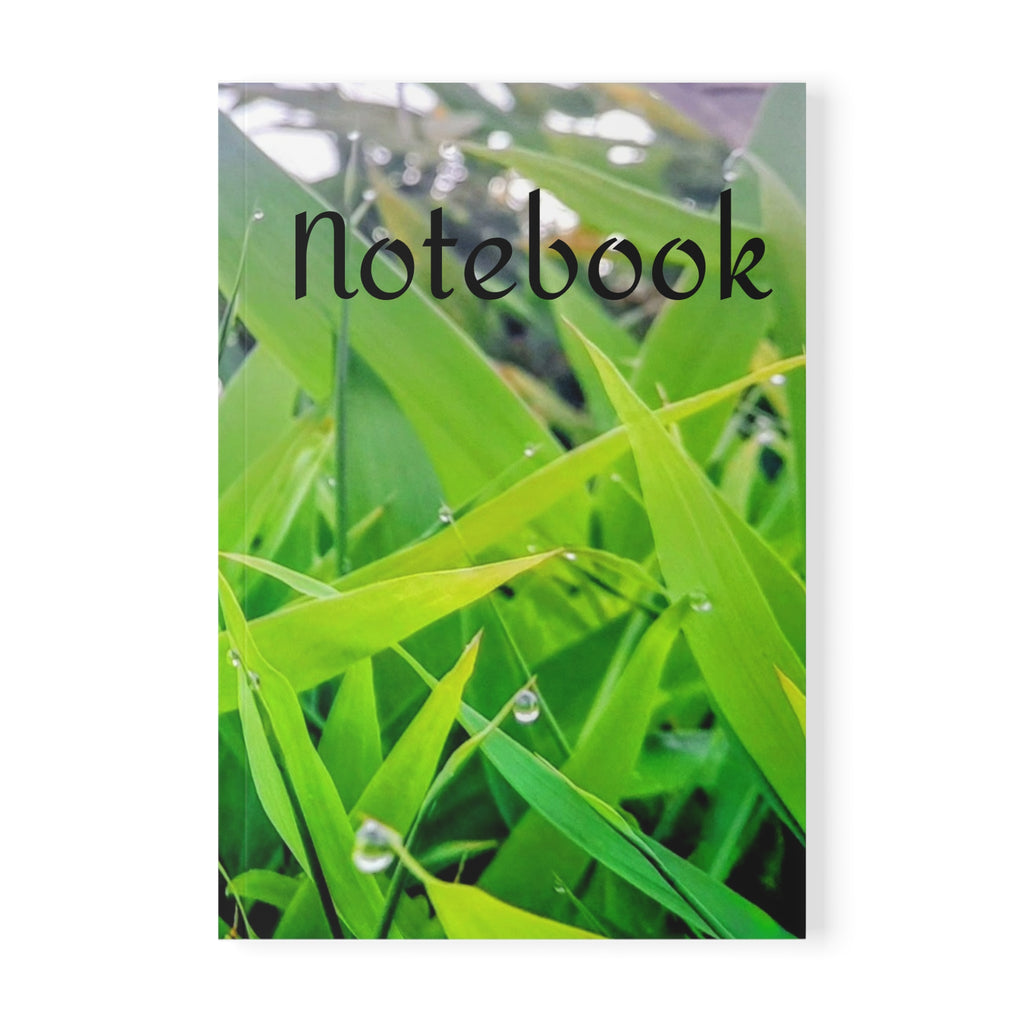Notebook — Dewy Green Grass A5 Softcover Journal