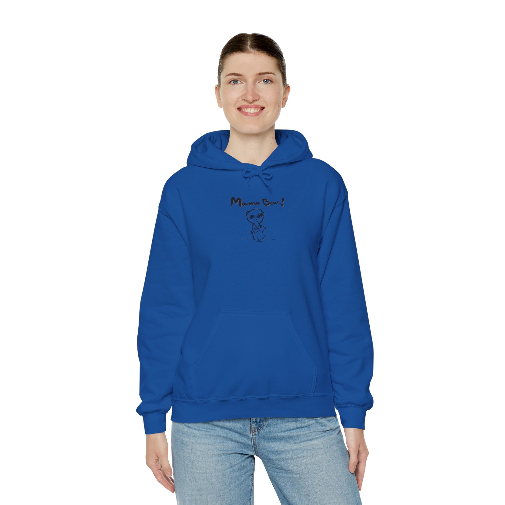 Mom & Child Hand-Drawn Hoodie — Handmade Love Illustration