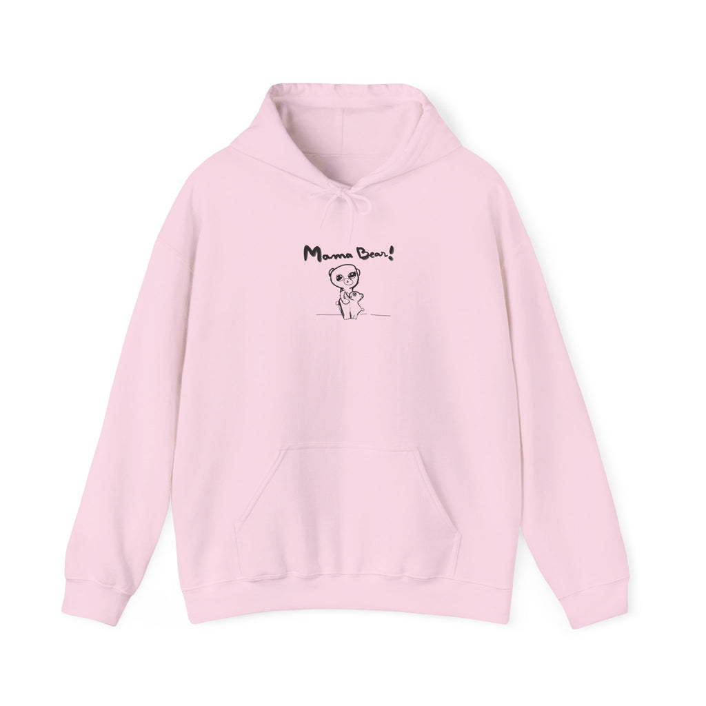 Mom & Child Hand-Drawn Hoodie — Handmade Love Illustration