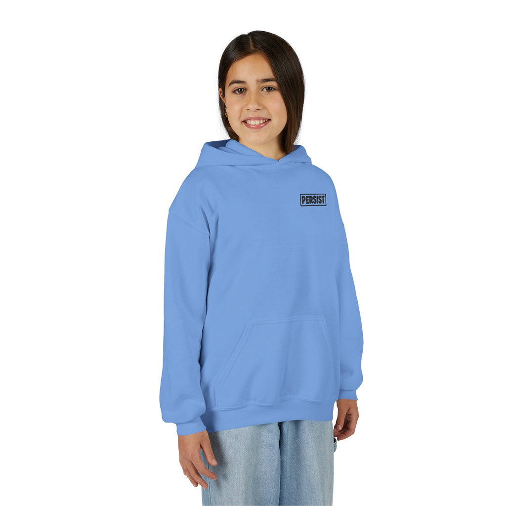 Youth Hoodie — 'PERSIST' Inspirational Kids Pullover