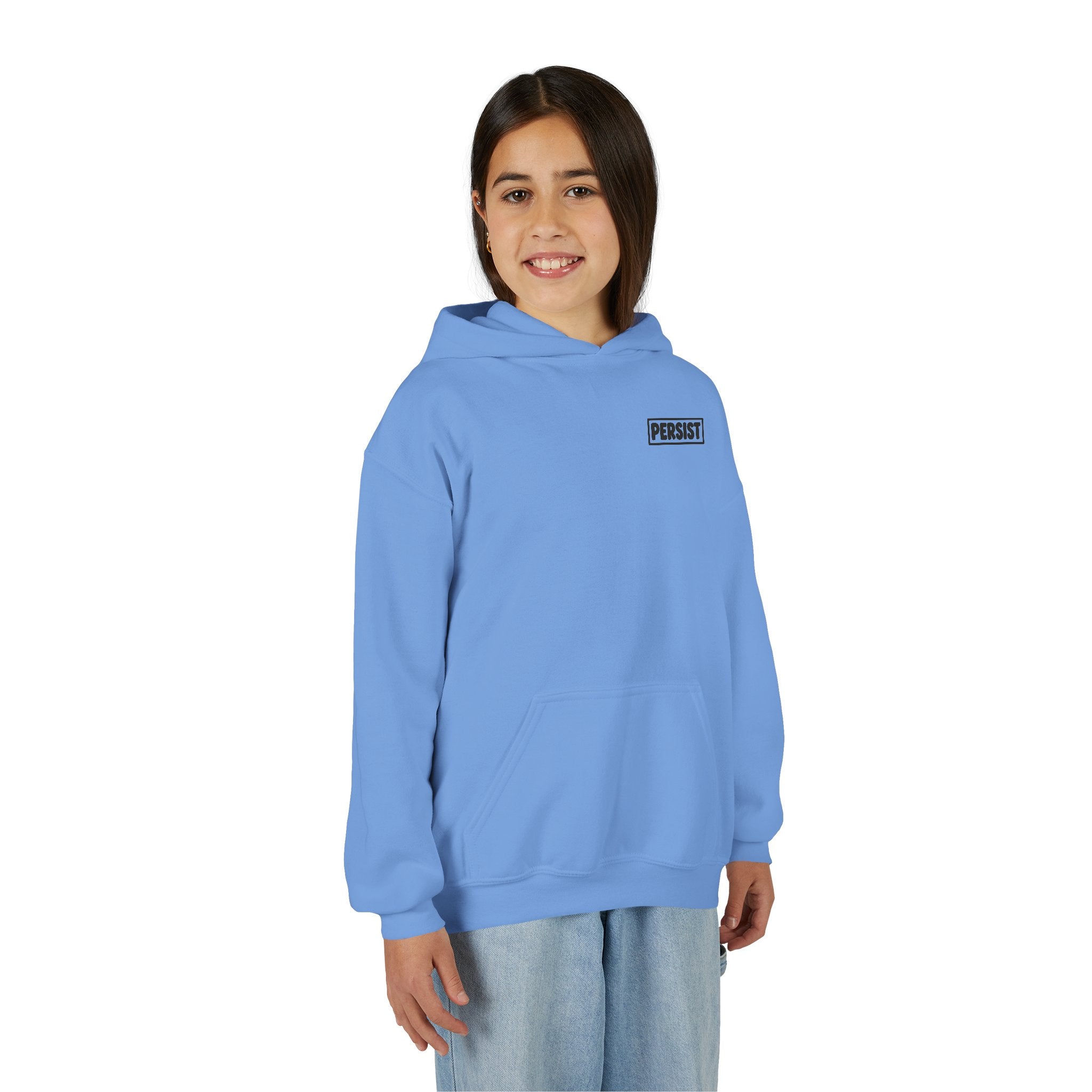 Youth Hoodie — 'PERSIST' Inspirational Kids Pullover
