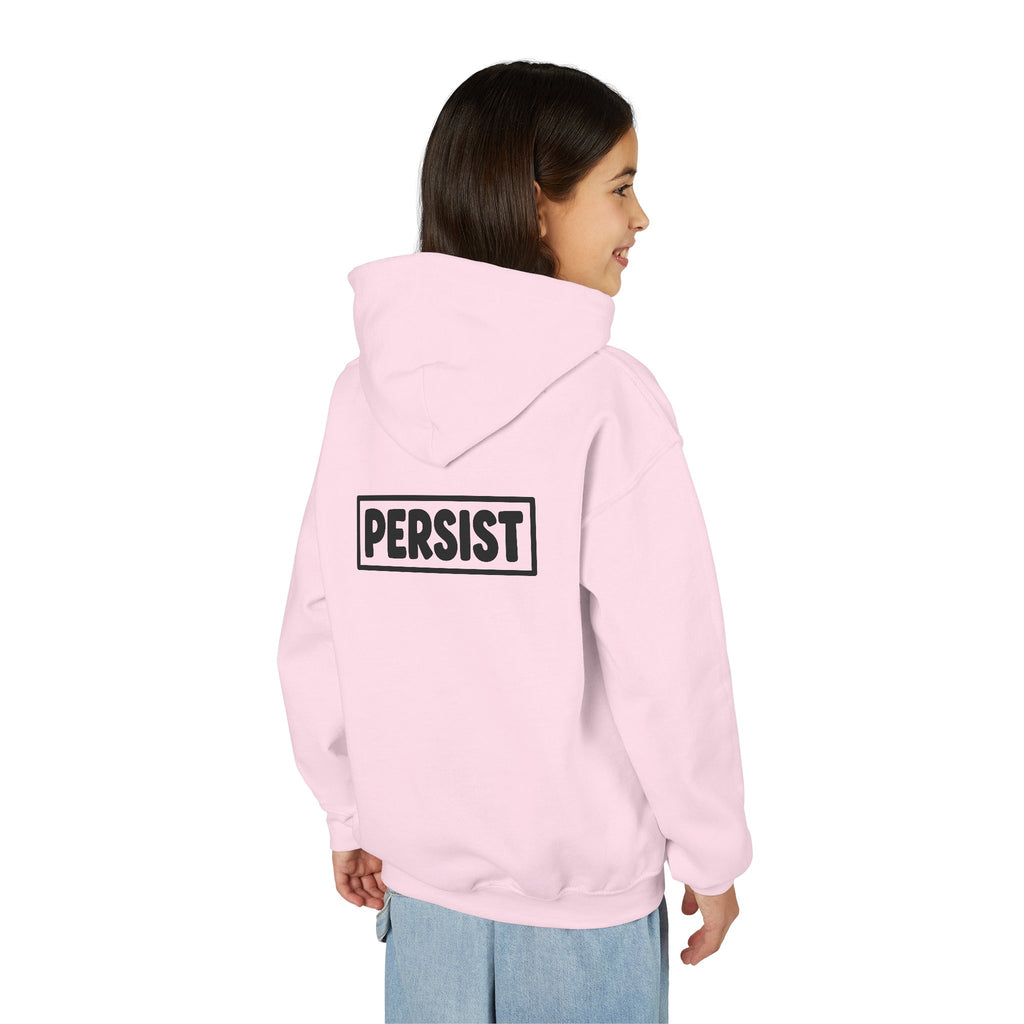Youth Hoodie — 'PERSIST' Inspirational Kids Pullover