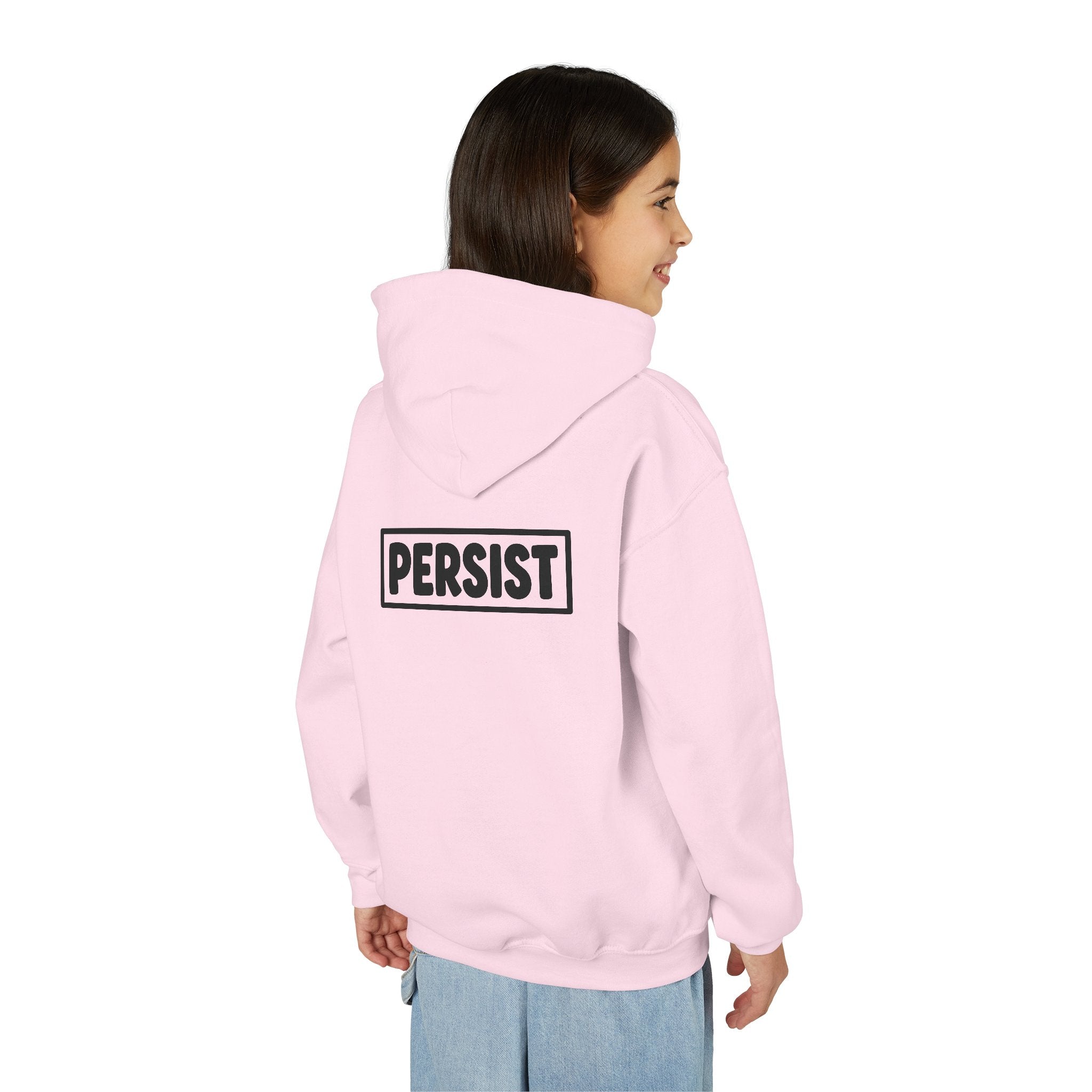 Youth Hoodie — 'PERSIST' Inspirational Kids Pullover