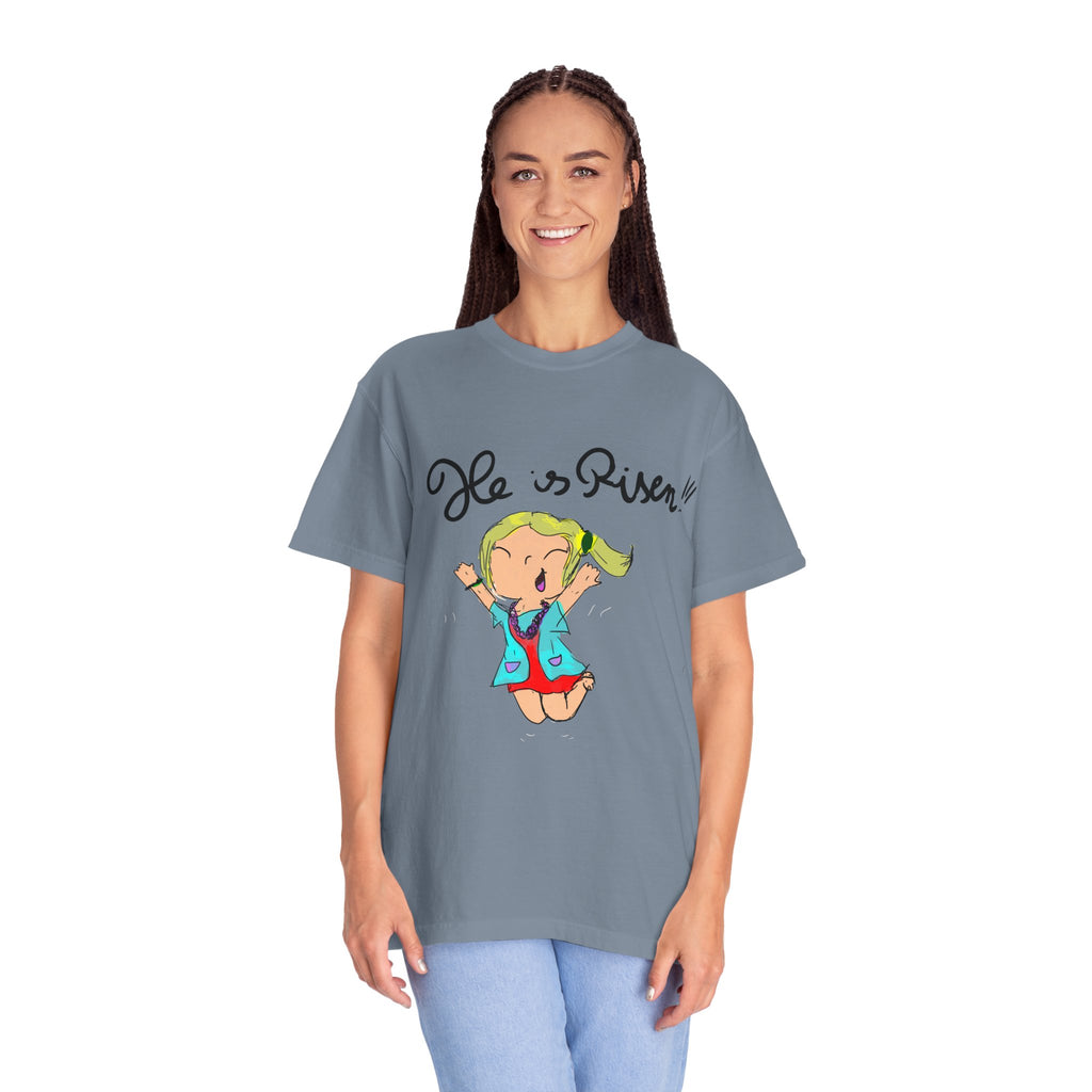 He Is Risen! Kids’ Hand-Drawn T-Shirt — Child Art Tee