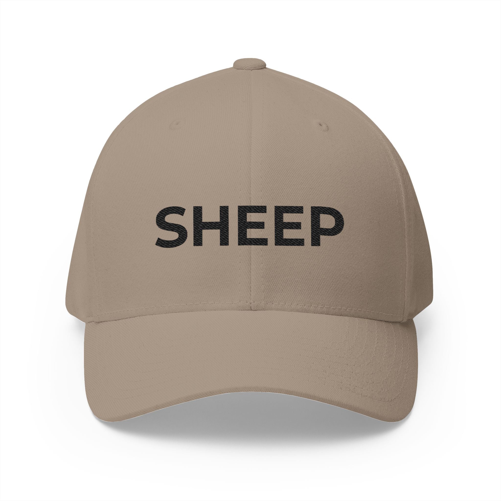 Embroidered 'SHEEP' Closed-Back Cap