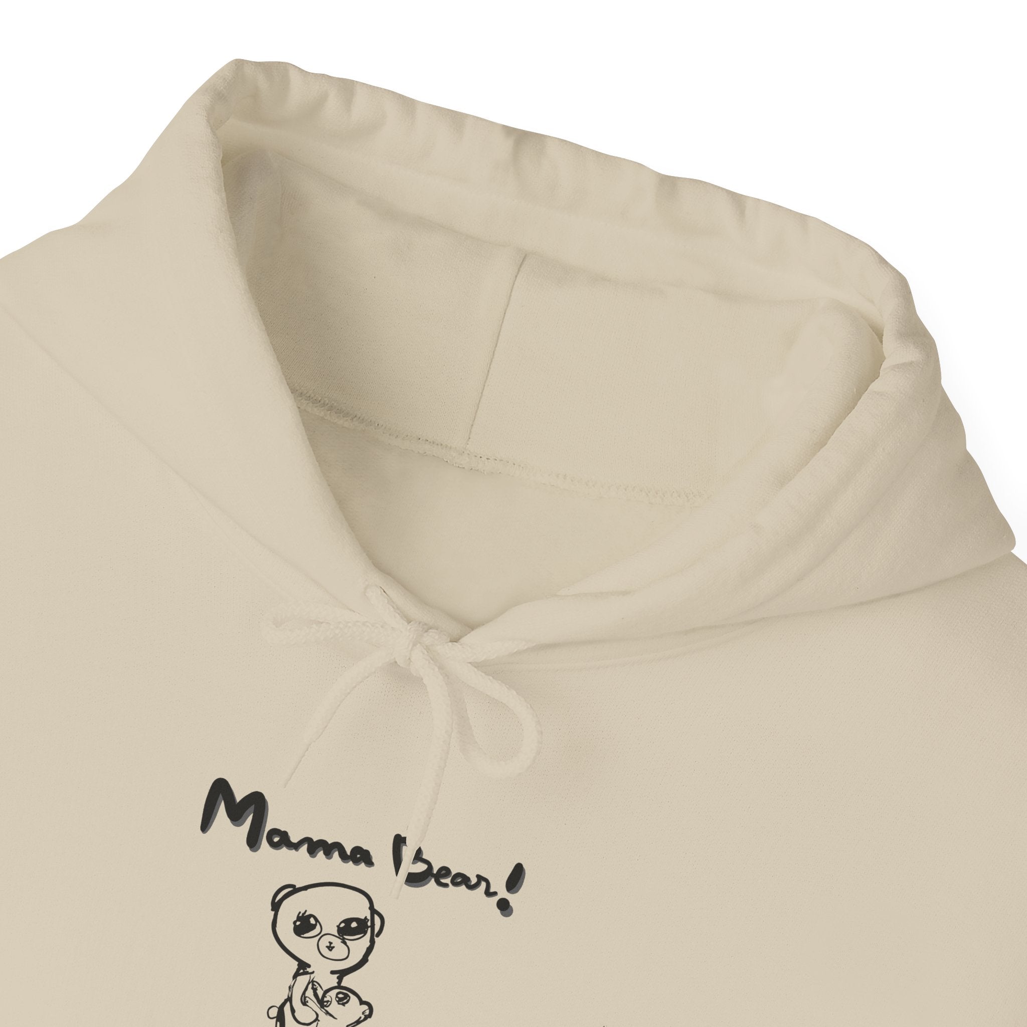 Mom & Child Hand-Drawn Hoodie — Handmade Love Illustration