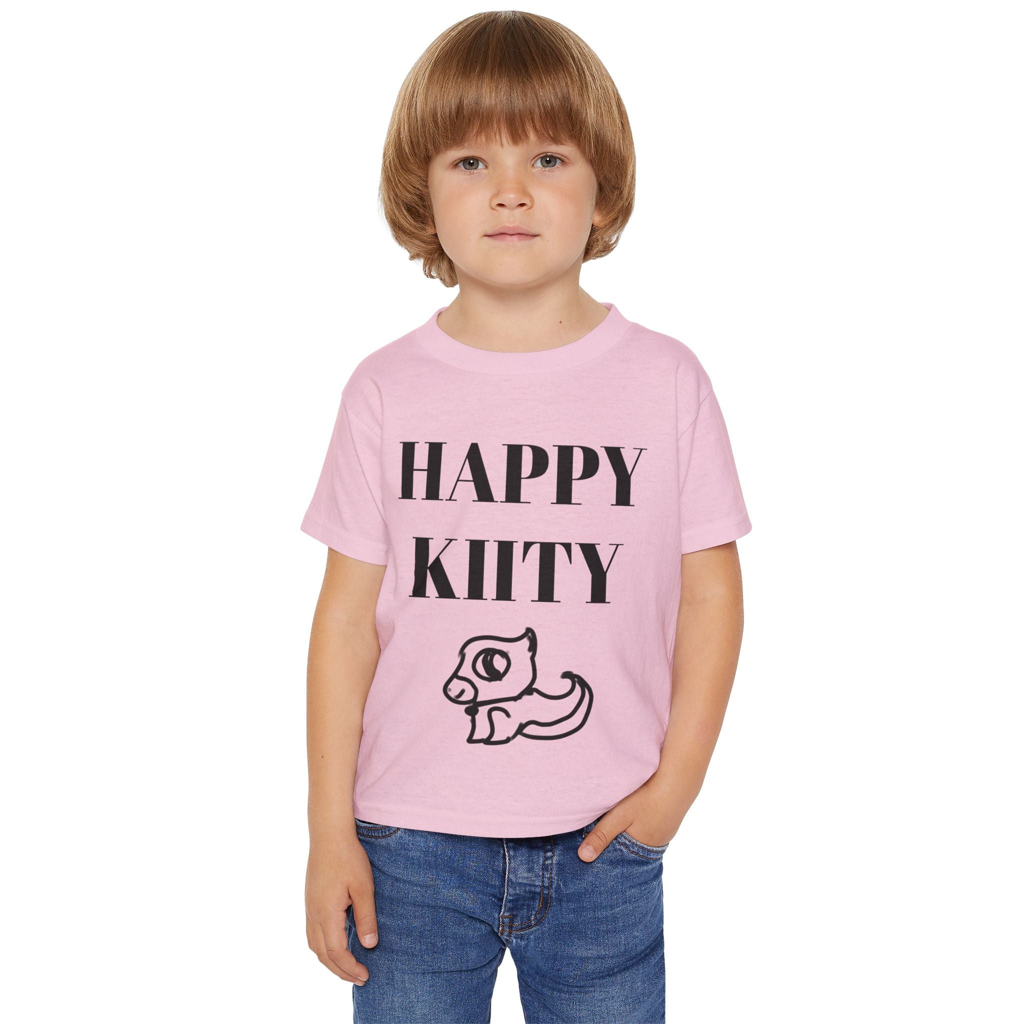 Kids' T-Shirt — Hand-Drawn Cat Art by 8-Year-Old