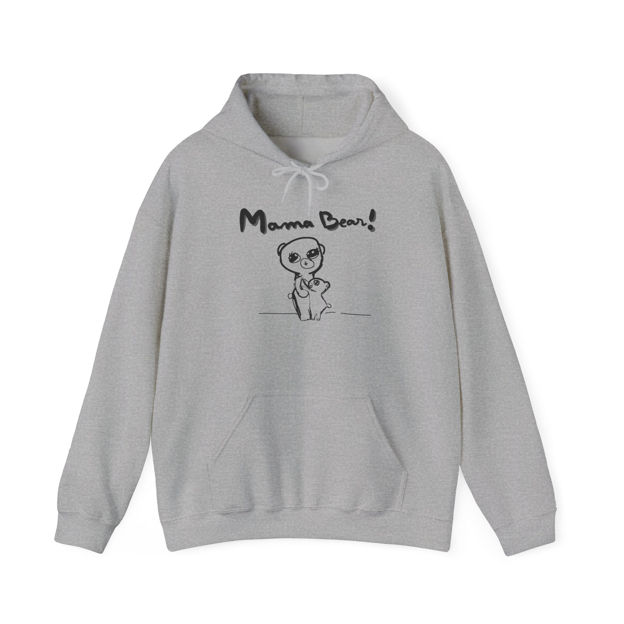 Hand-Drawn Kid Artwork Mom & Child Hoodie — Handmade Love Illustration