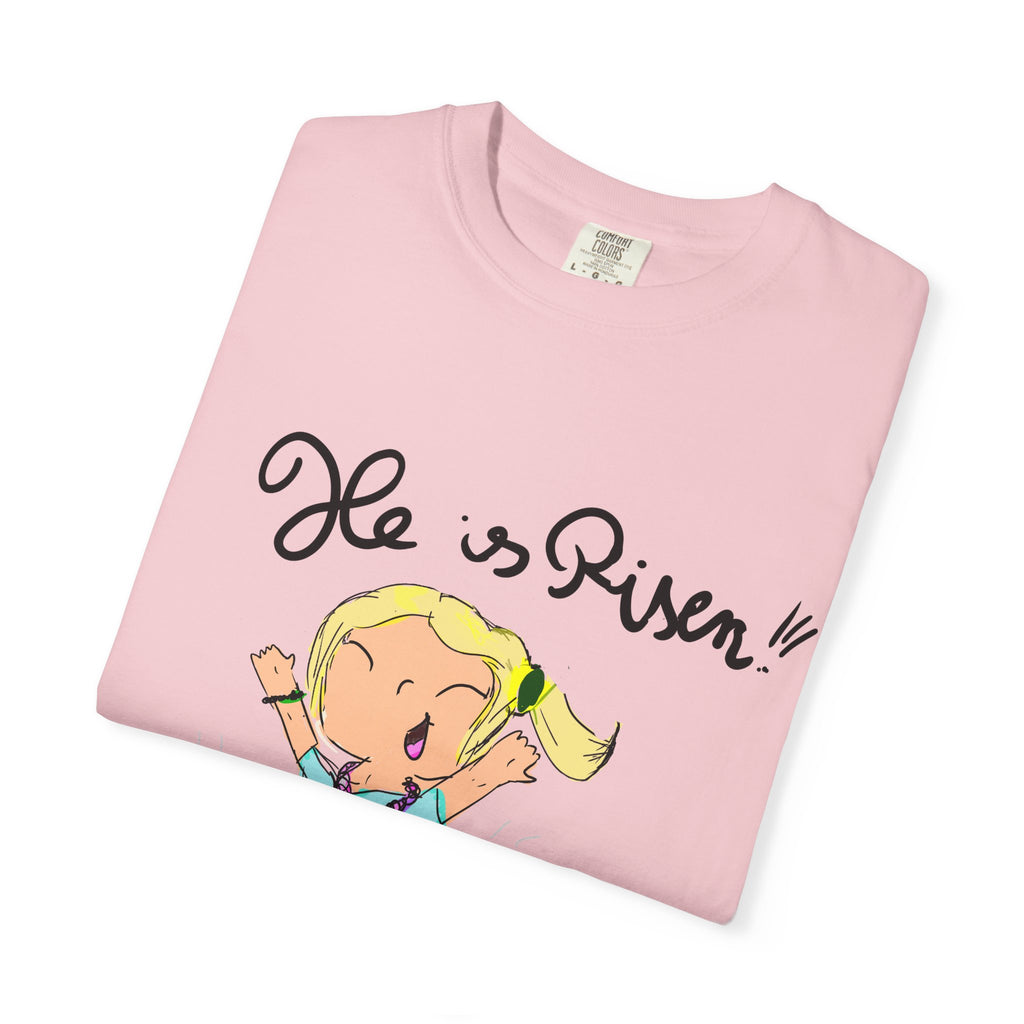 Kids' Hand-Drawn Easter T-Shirt — He Is Risen | P.O.P