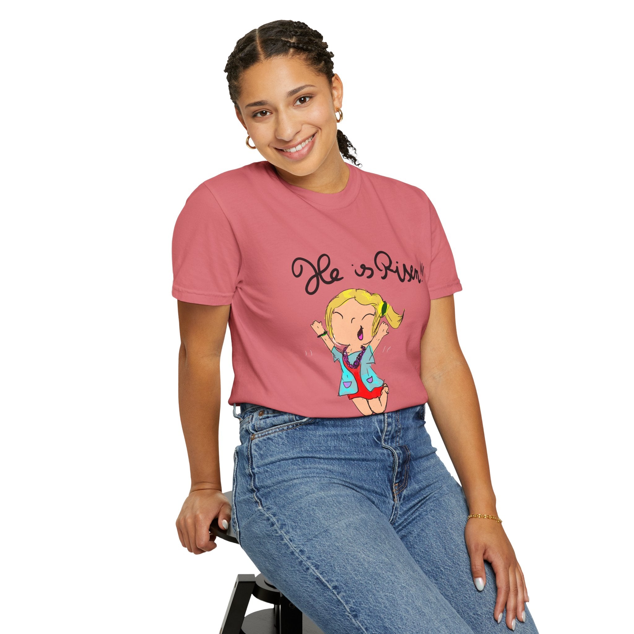 He Is Risen! Kids’ Hand-Drawn T-Shirt — Child Art Tee