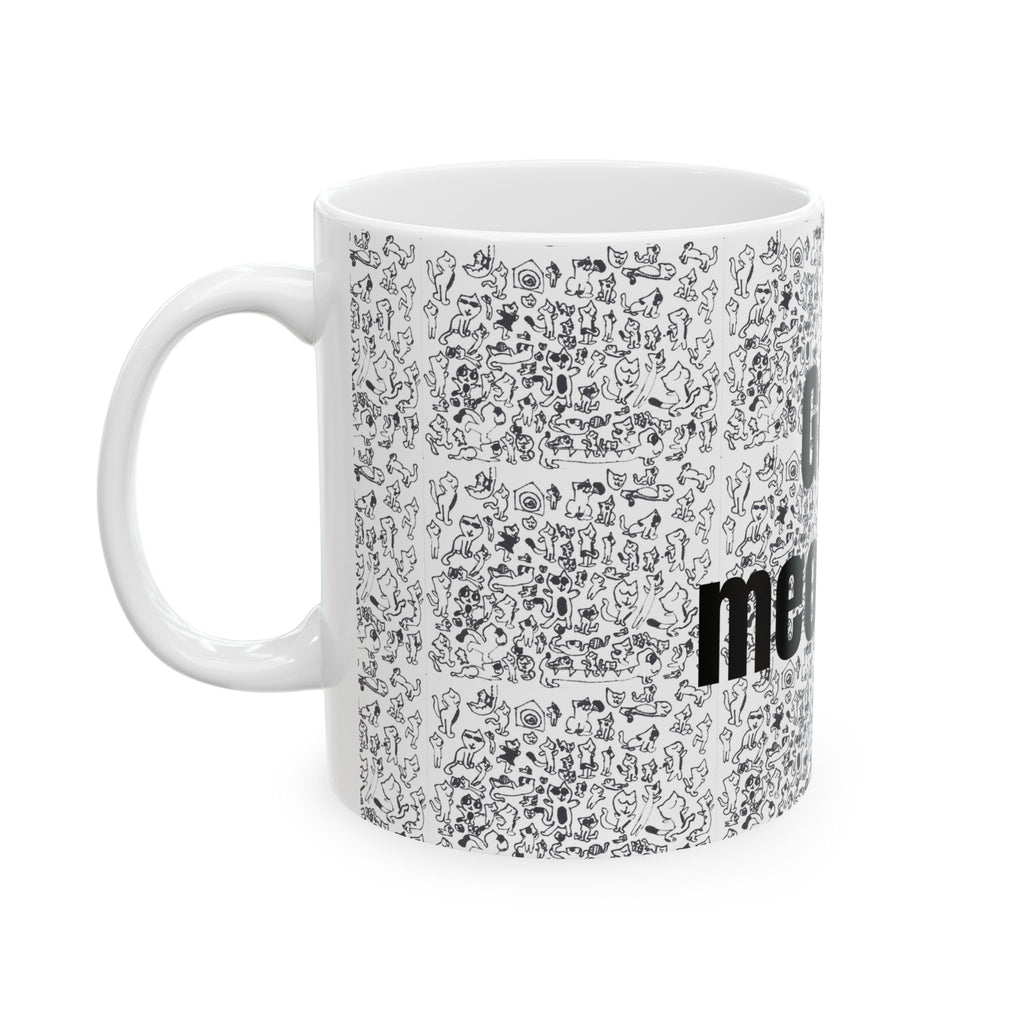 Child’s Kitten Drawing Ceramic Mug — Hand-Drawn Kitty Art (11oz, 15oz)