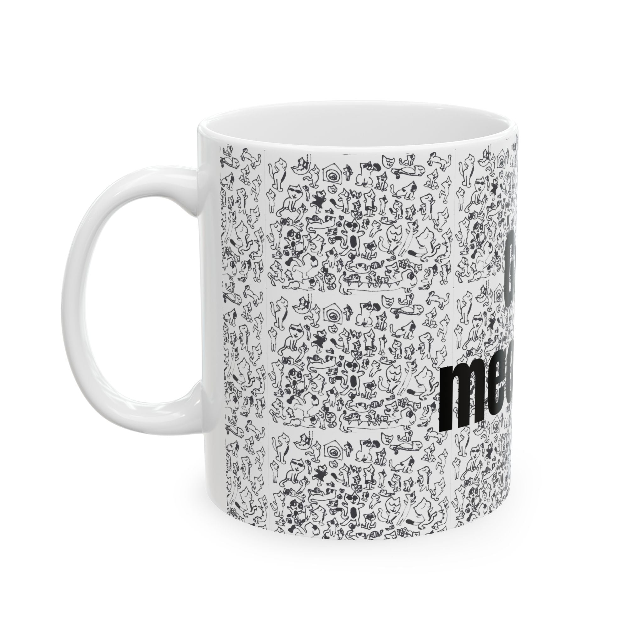 Child’s Kitten Drawing Ceramic Mug — Hand-Drawn Kitty Art (11oz, 15oz)