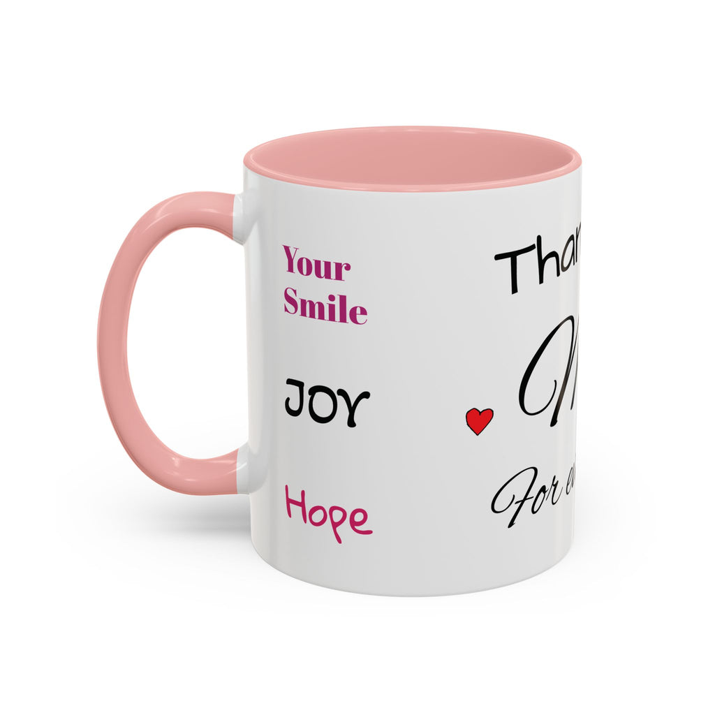 Thank You for Being My Mom - Accent Coffee Mug (11/15oz)