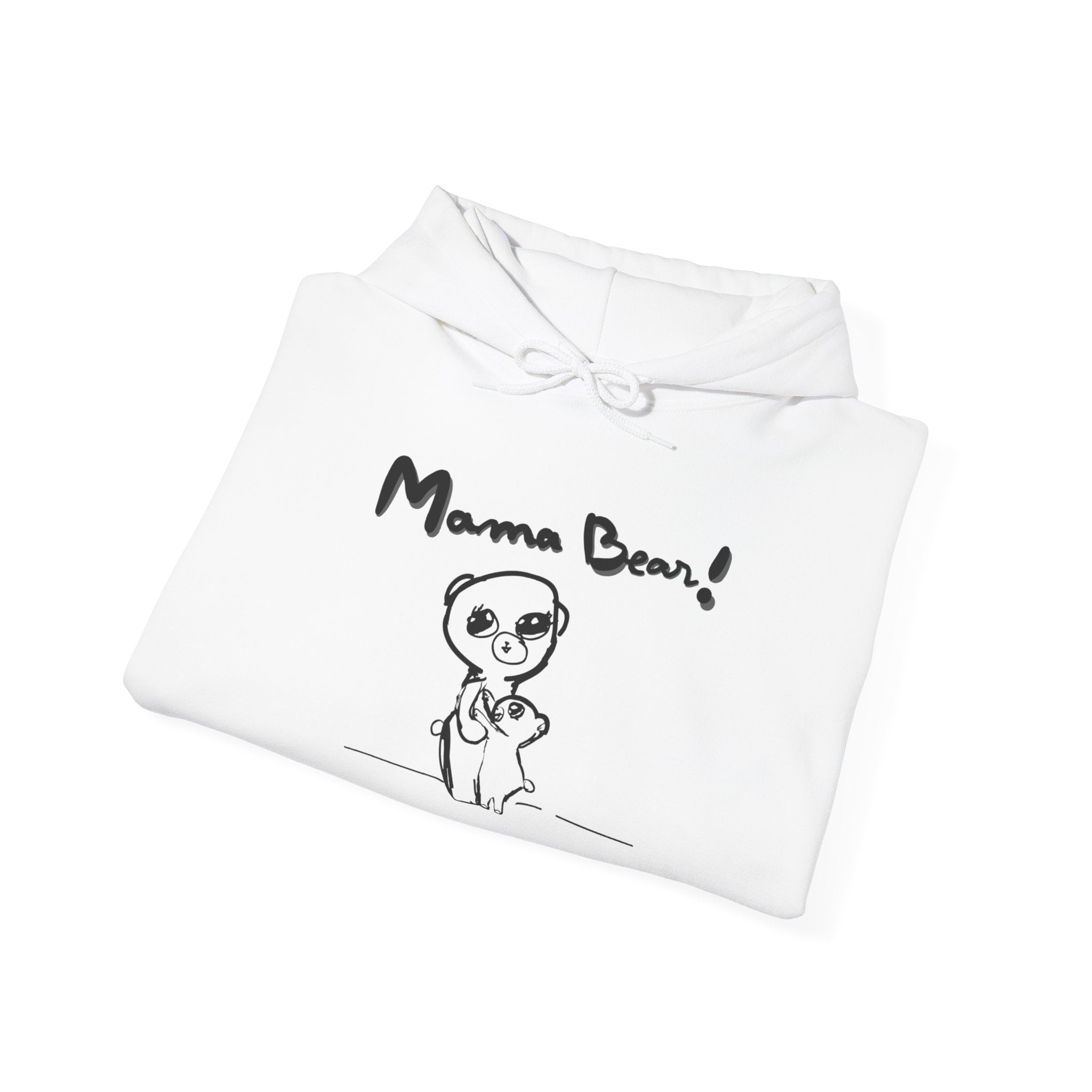 Hand-Drawn Kid Artwork Mom & Child Hoodie — Handmade Love Illustration