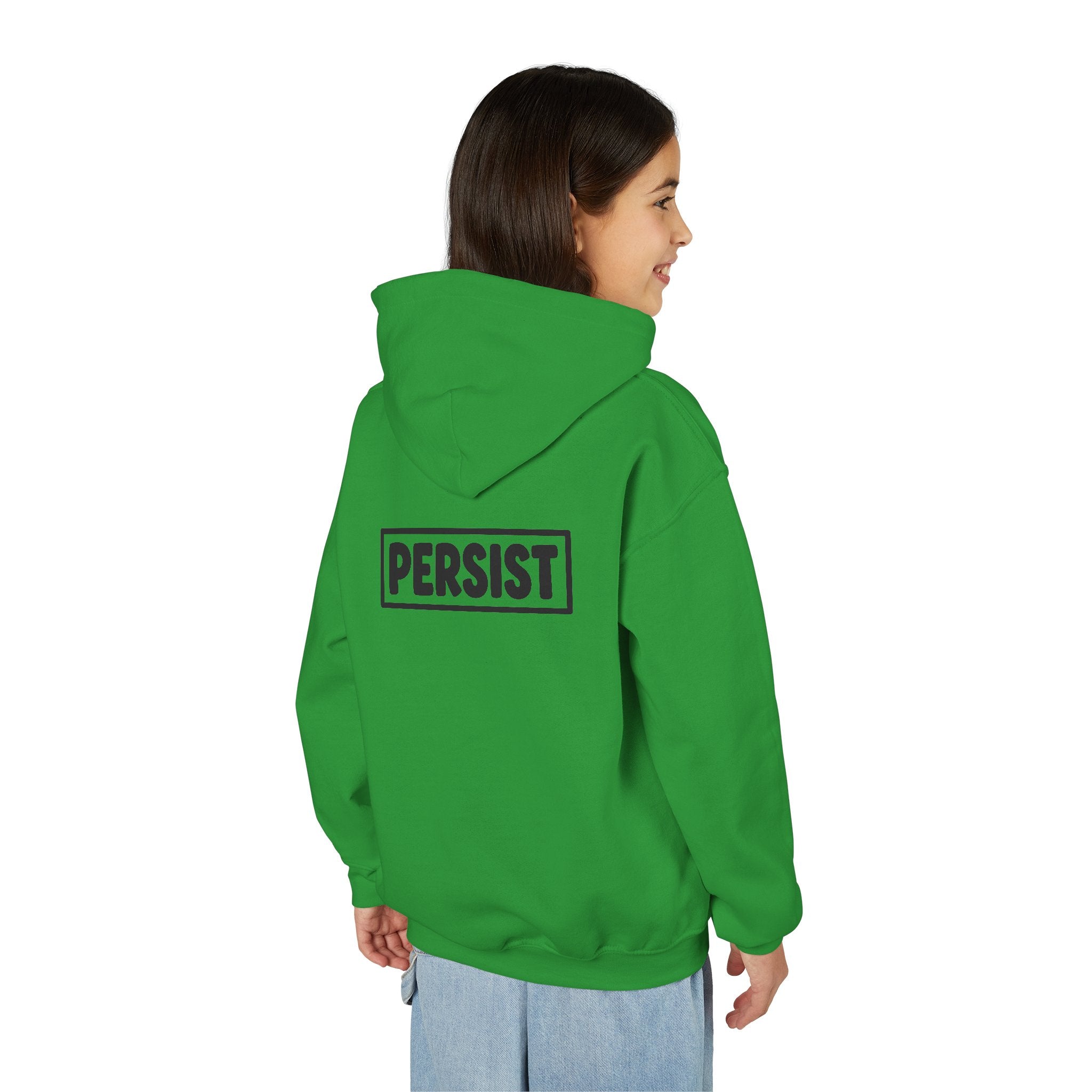 Youth Hoodie — 'PERSIST' Inspirational Kids Pullover